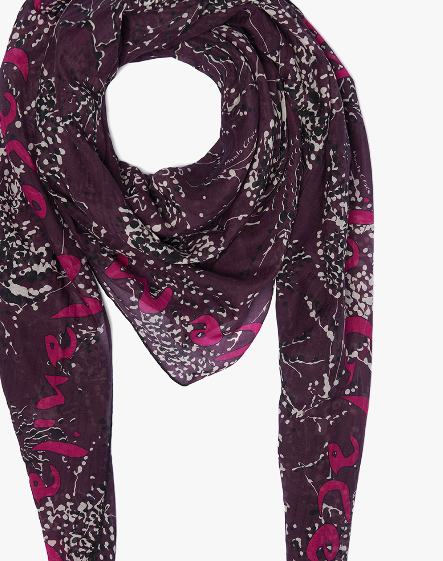 TRAPEZE SCARF IN COTTON AND SILK VOILE | Manila Grace