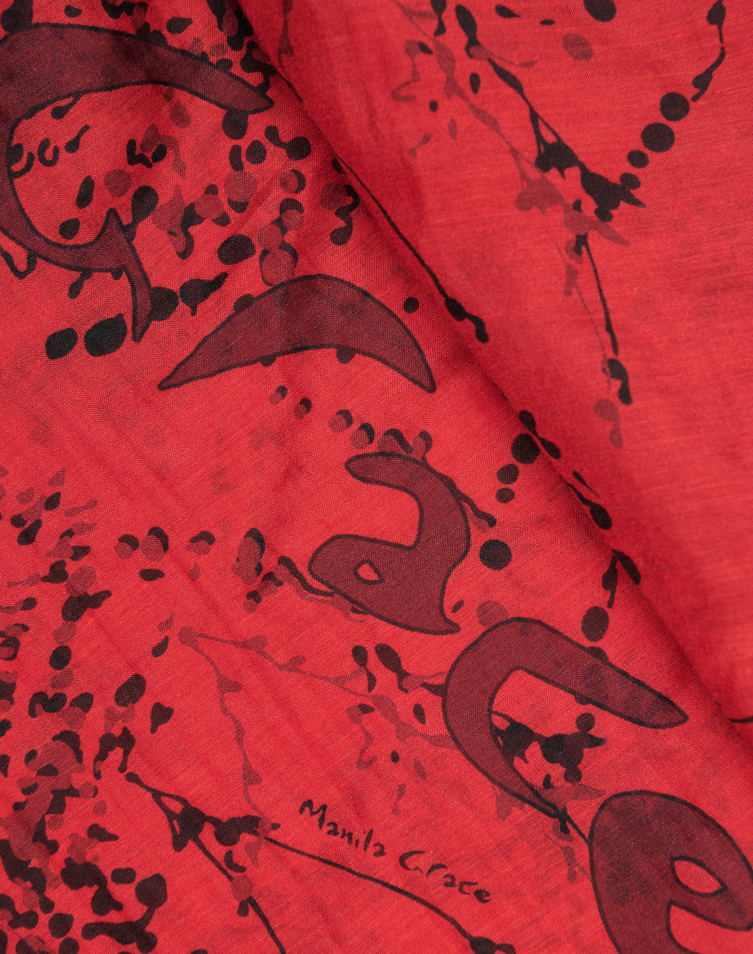 TRAPEZE SCARF IN COTTON AND SILK VOILE | Manila Grace