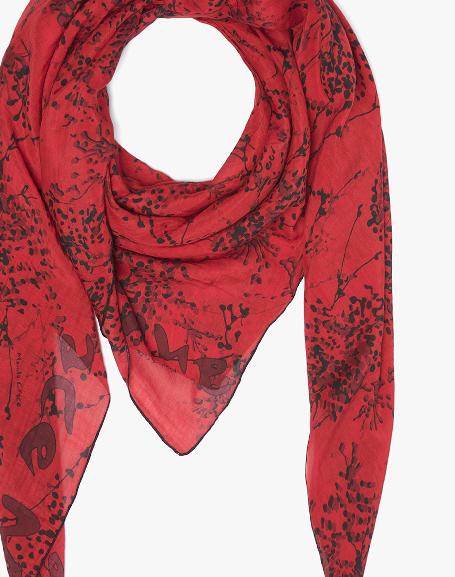 TRAPEZE SCARF IN COTTON AND SILK VOILE | Manila Grace
