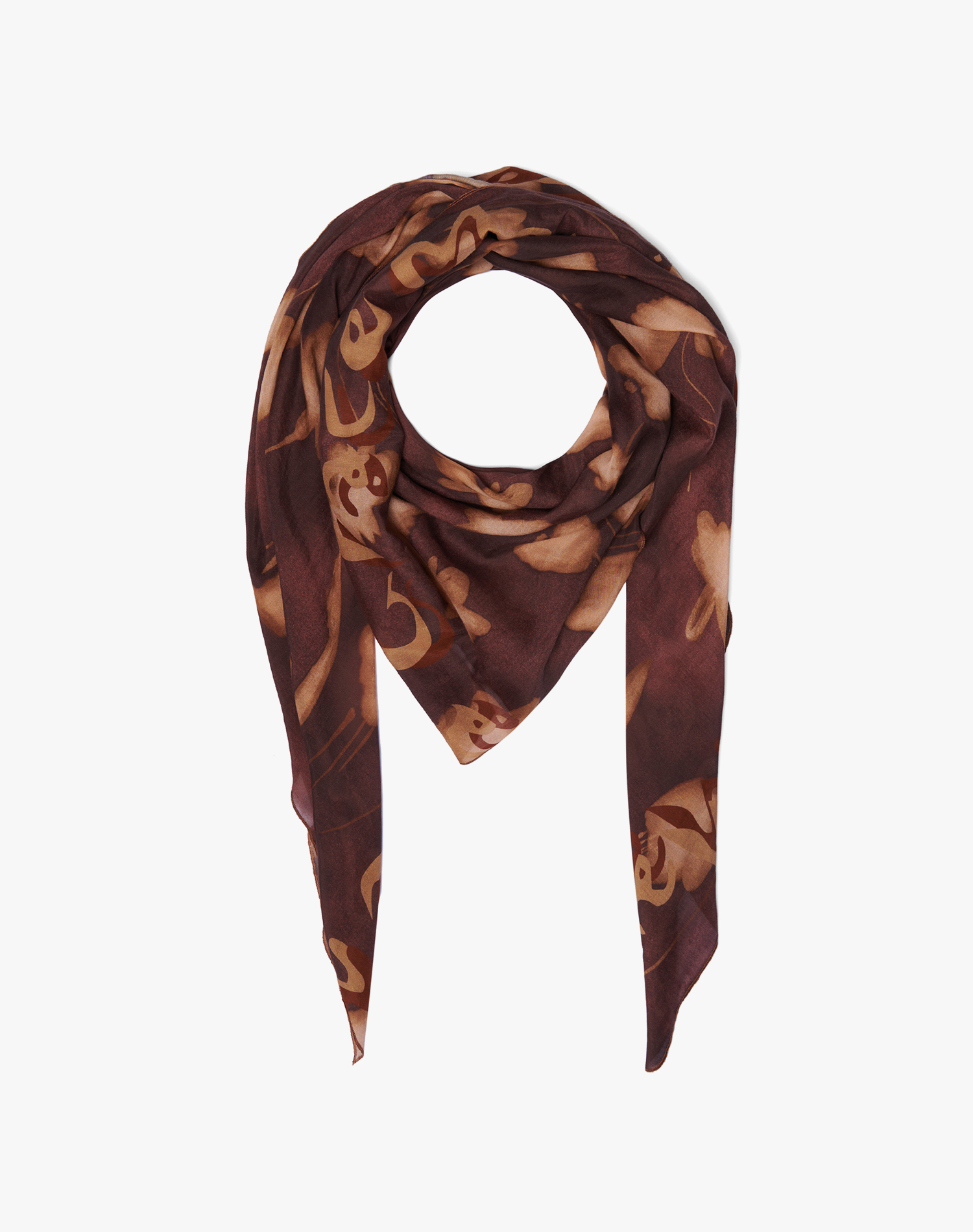 TRAPEZE SCARF IN COTTON AND SILK VOILE | Manila Grace