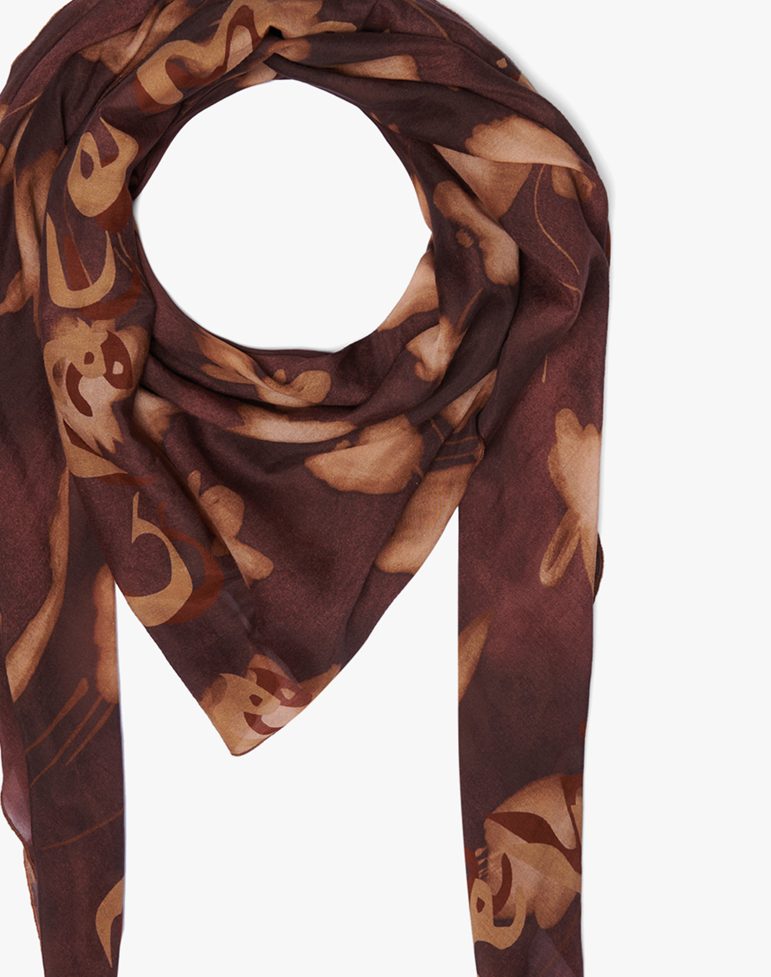 TRAPEZE SCARF IN COTTON AND SILK VOILE | Manila Grace