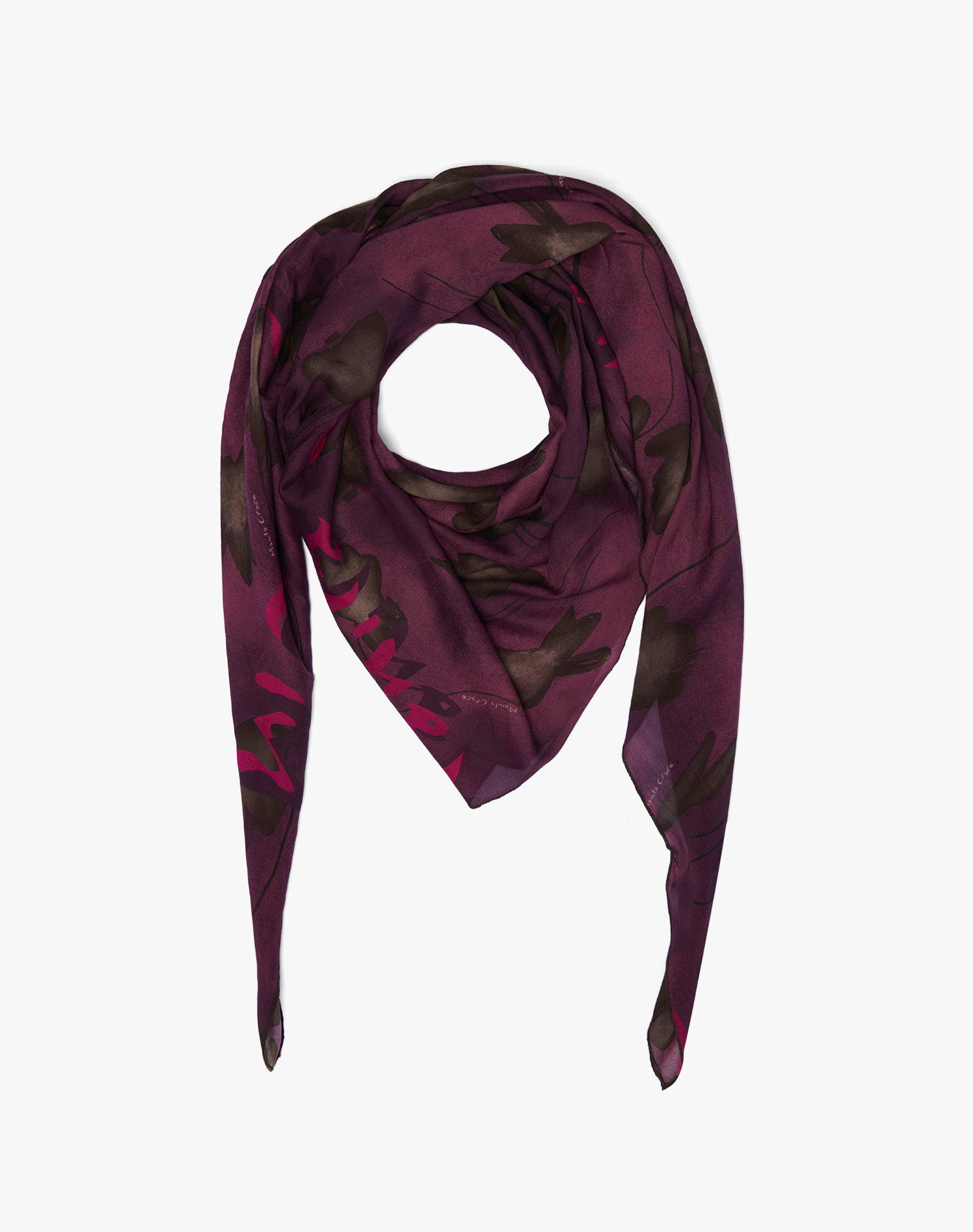 TRAPEZE SCARF IN COTTON AND SILK VOILE | Manila Grace