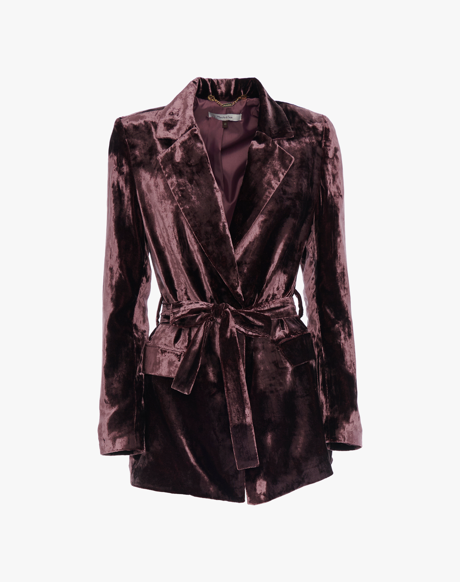 BLAZER WITH VELVET BELT | Manila Grace