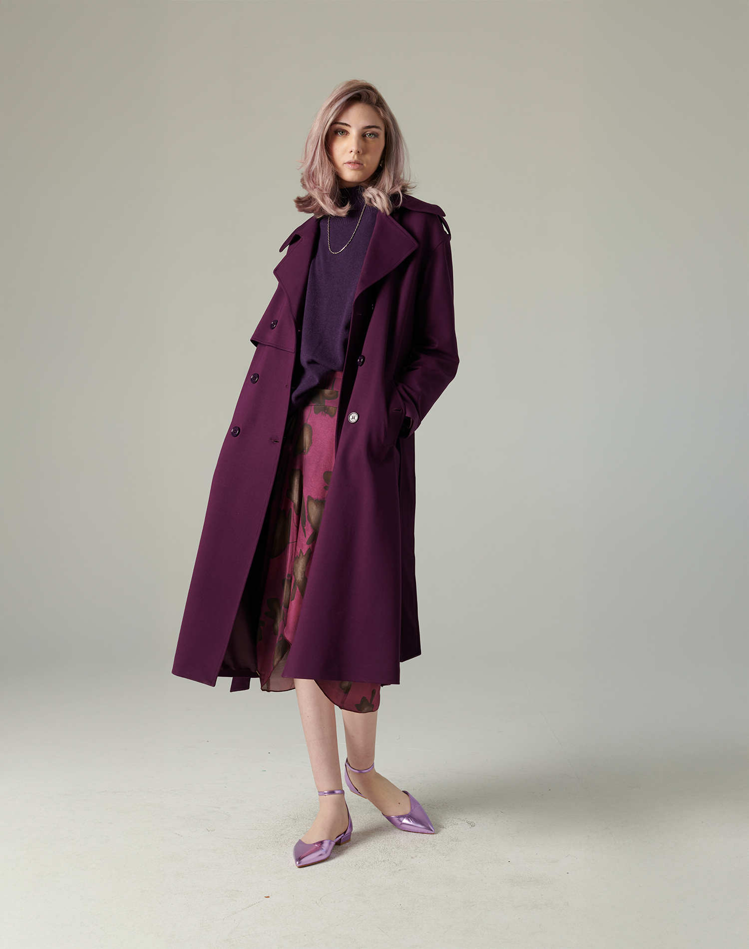 TRENCH COAT WITH BREASTPLATE | Manila Grace