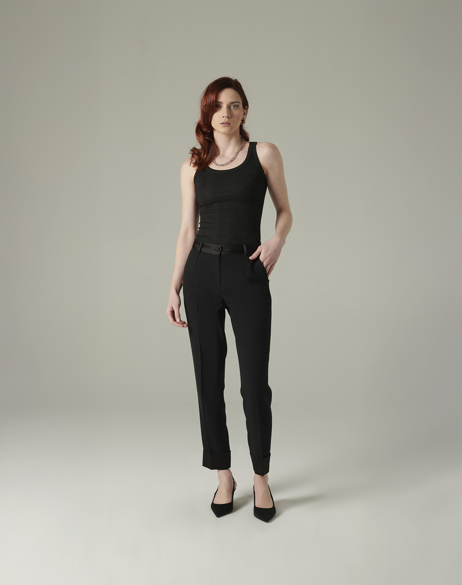 RIBBED LUREX TANK TOP | Manila Grace