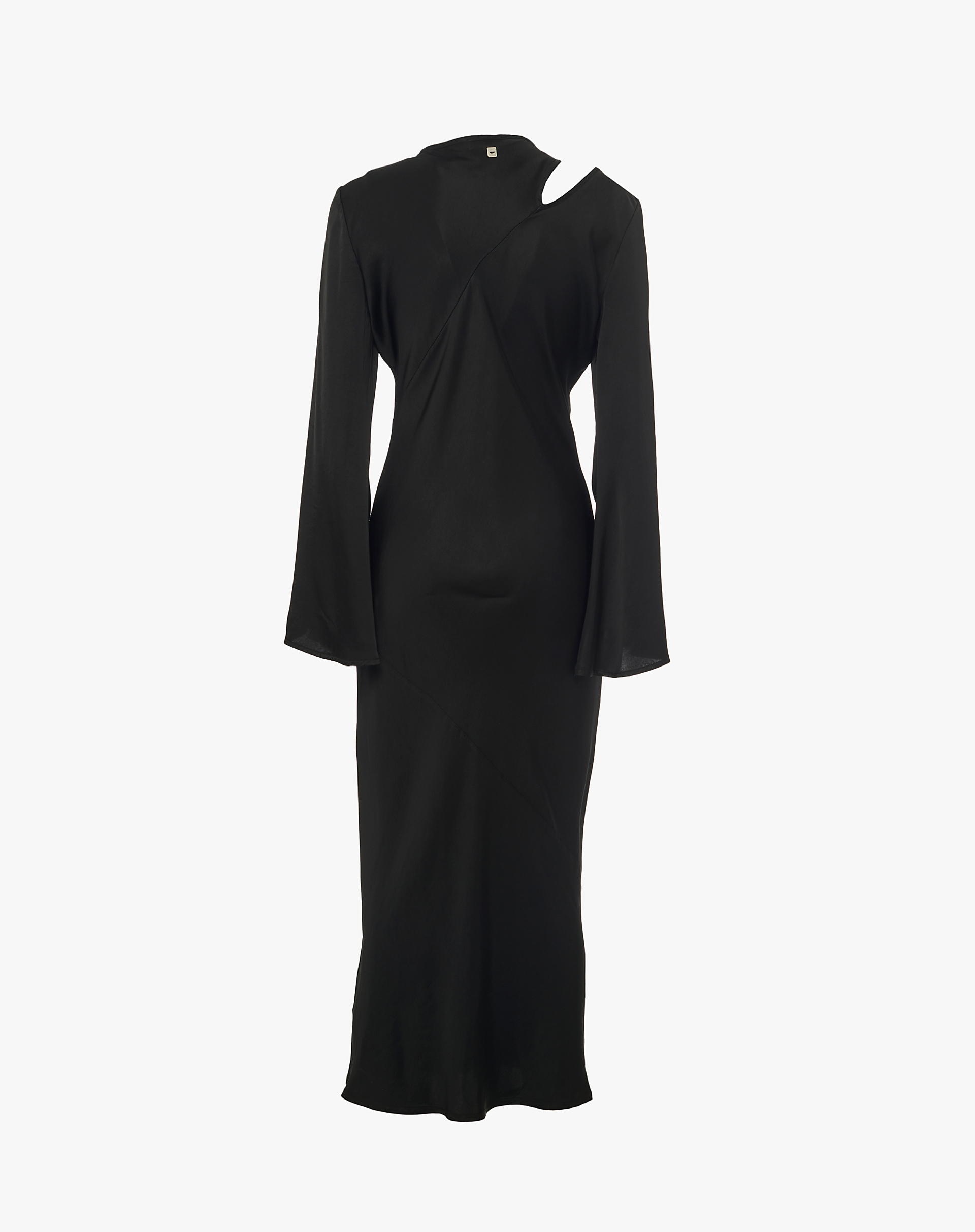 Black Dress With Bow At The Neck - DRESSES - Manila Grace | Official Website