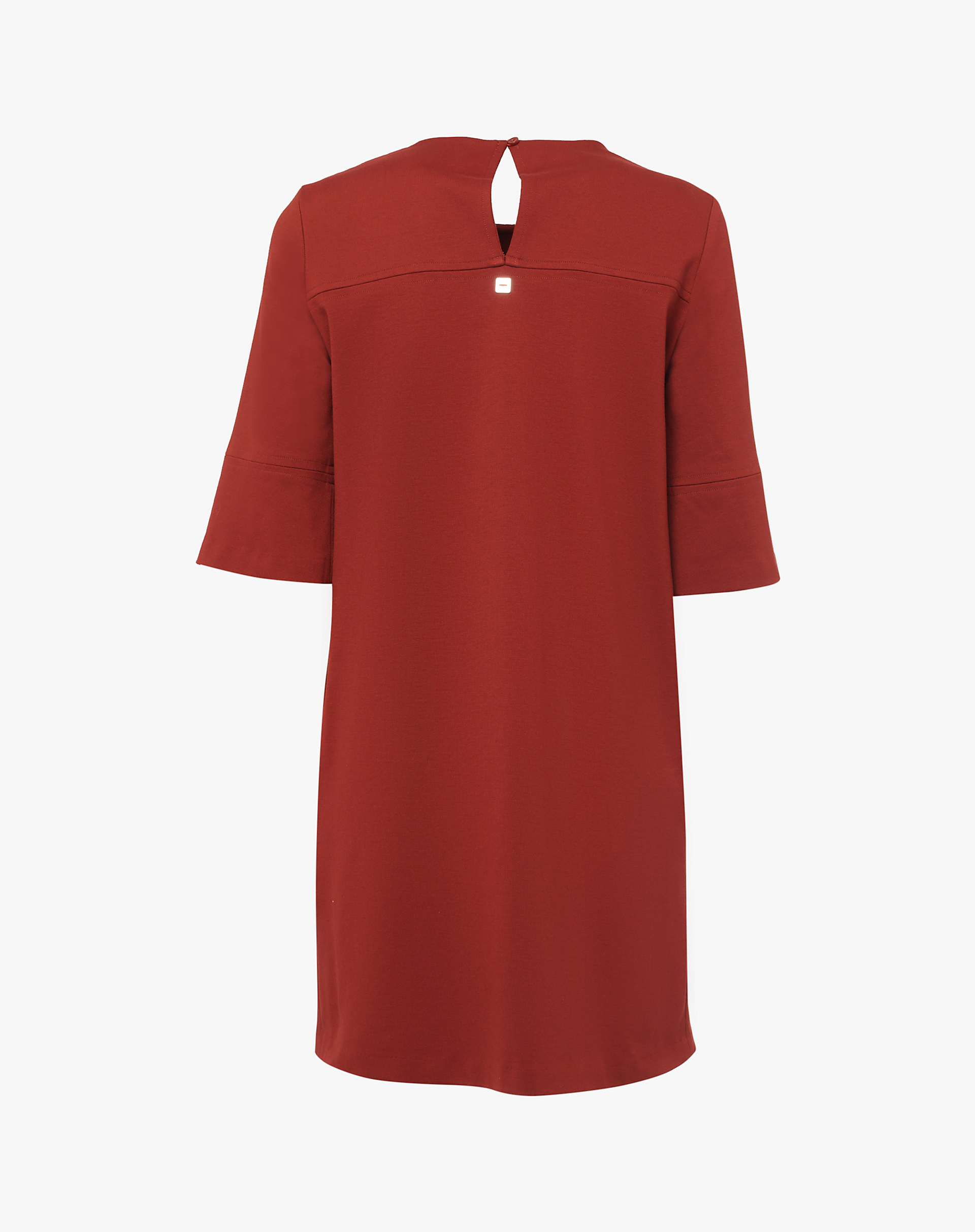 Straight Dress With 3/4 Sleeves - DRESSES - Manila Grace | Official Website