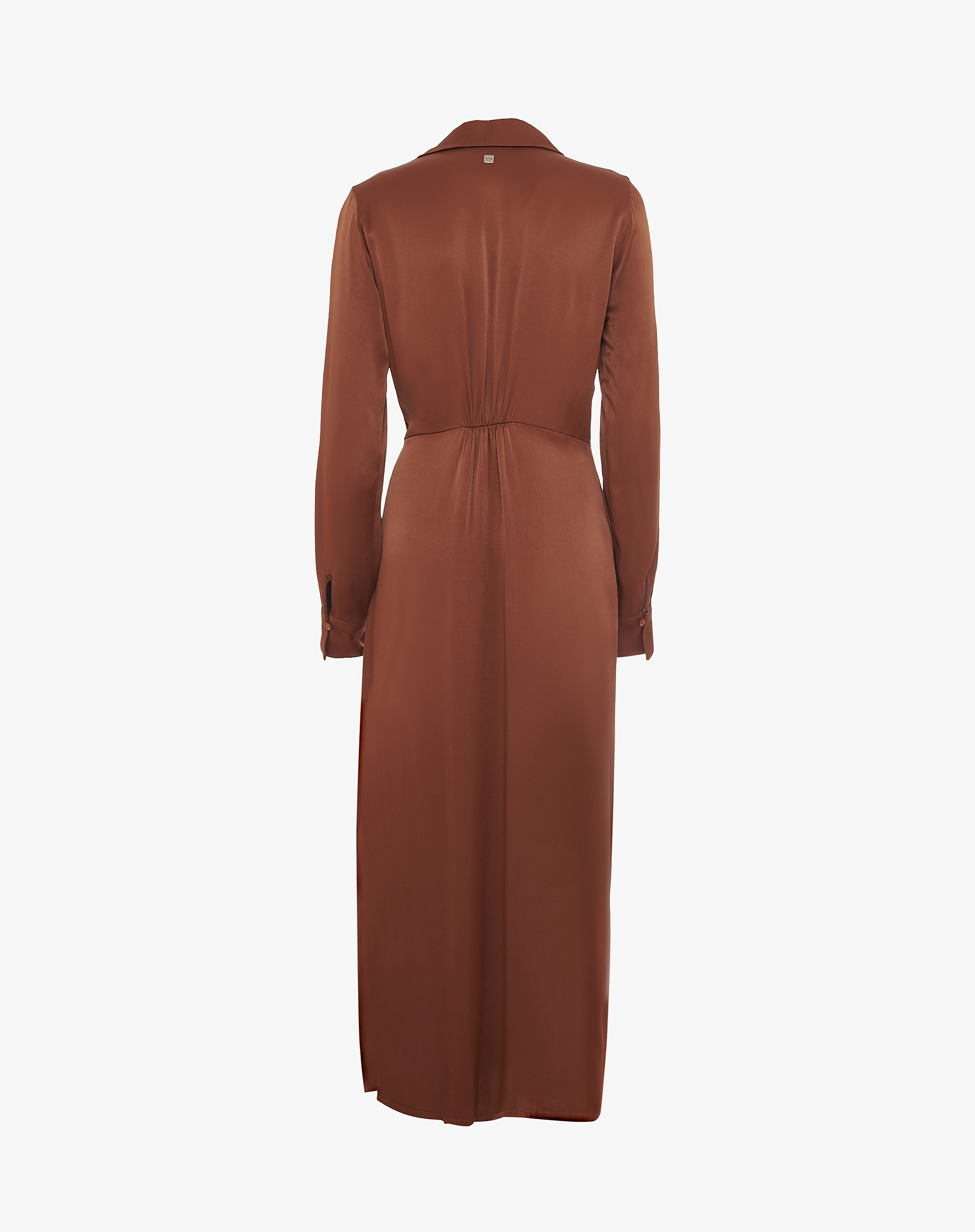 Long Shirt Dress With Side Knot - DRESSES - Manila Grace | Official Website