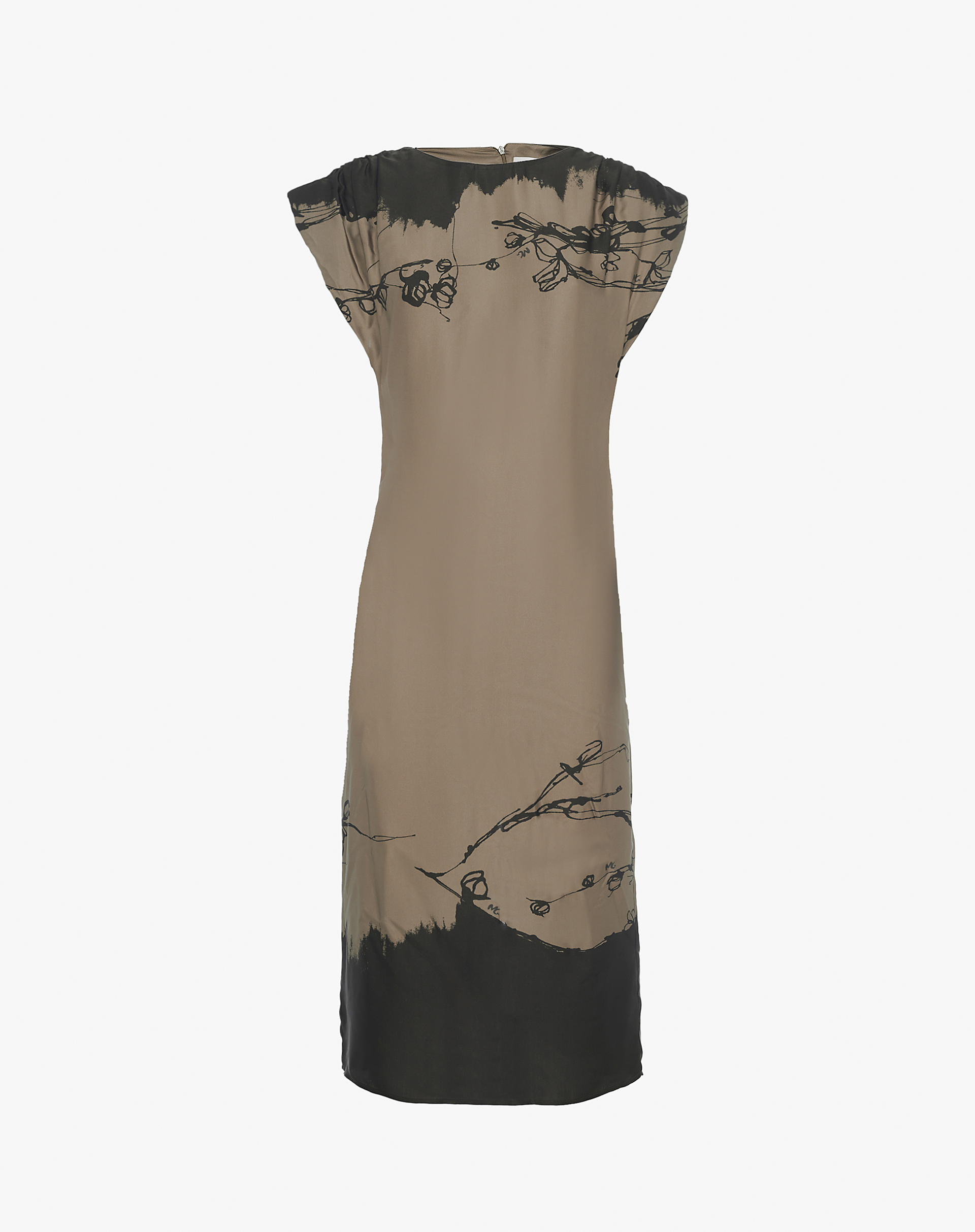 Midi Dress With Sequins And Thin Straps - DRESSES - Manila Grace | Official Website