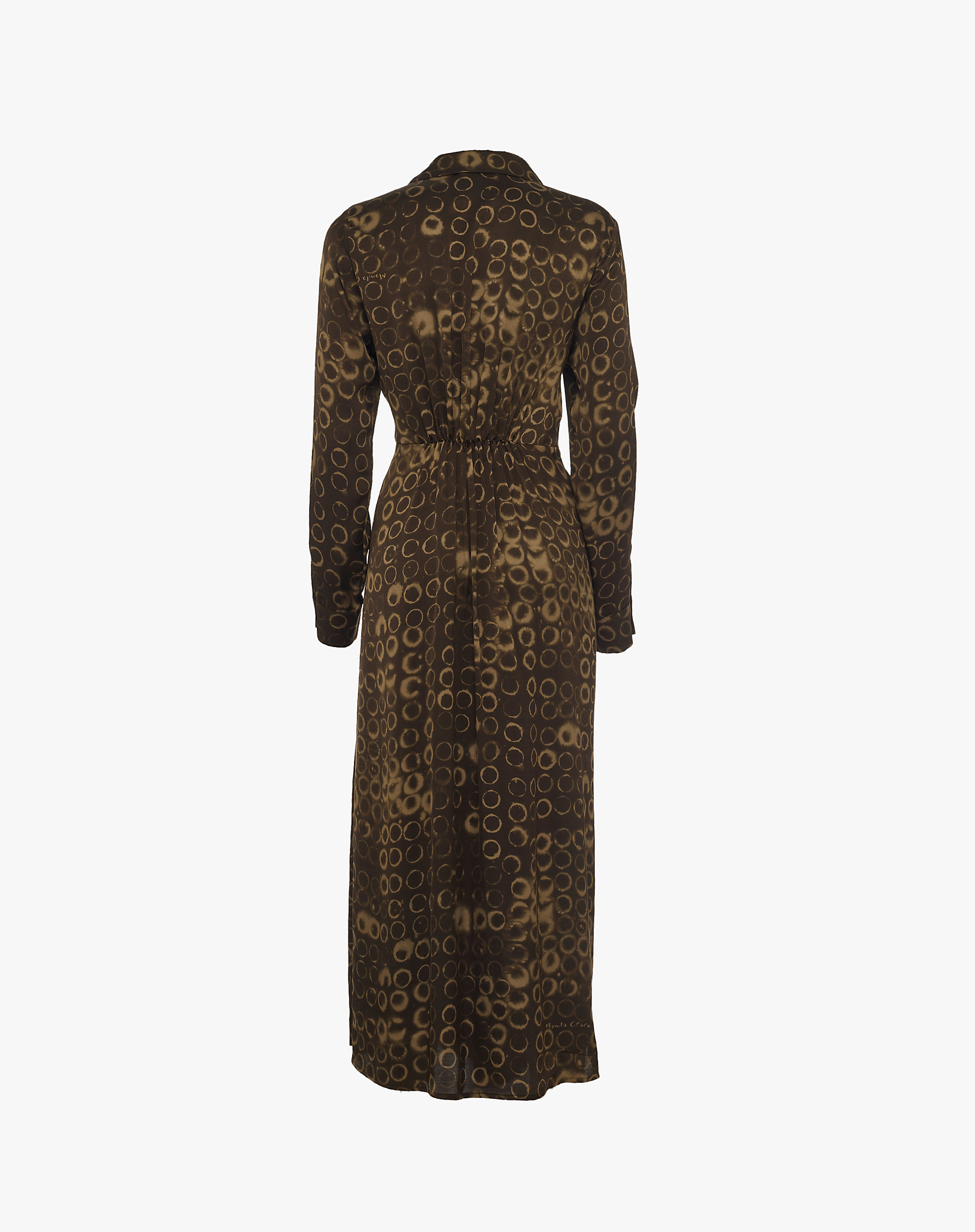 Long Shirt Dress With Print And Matching Belt - DRESSES - Manila Grace | Official Website