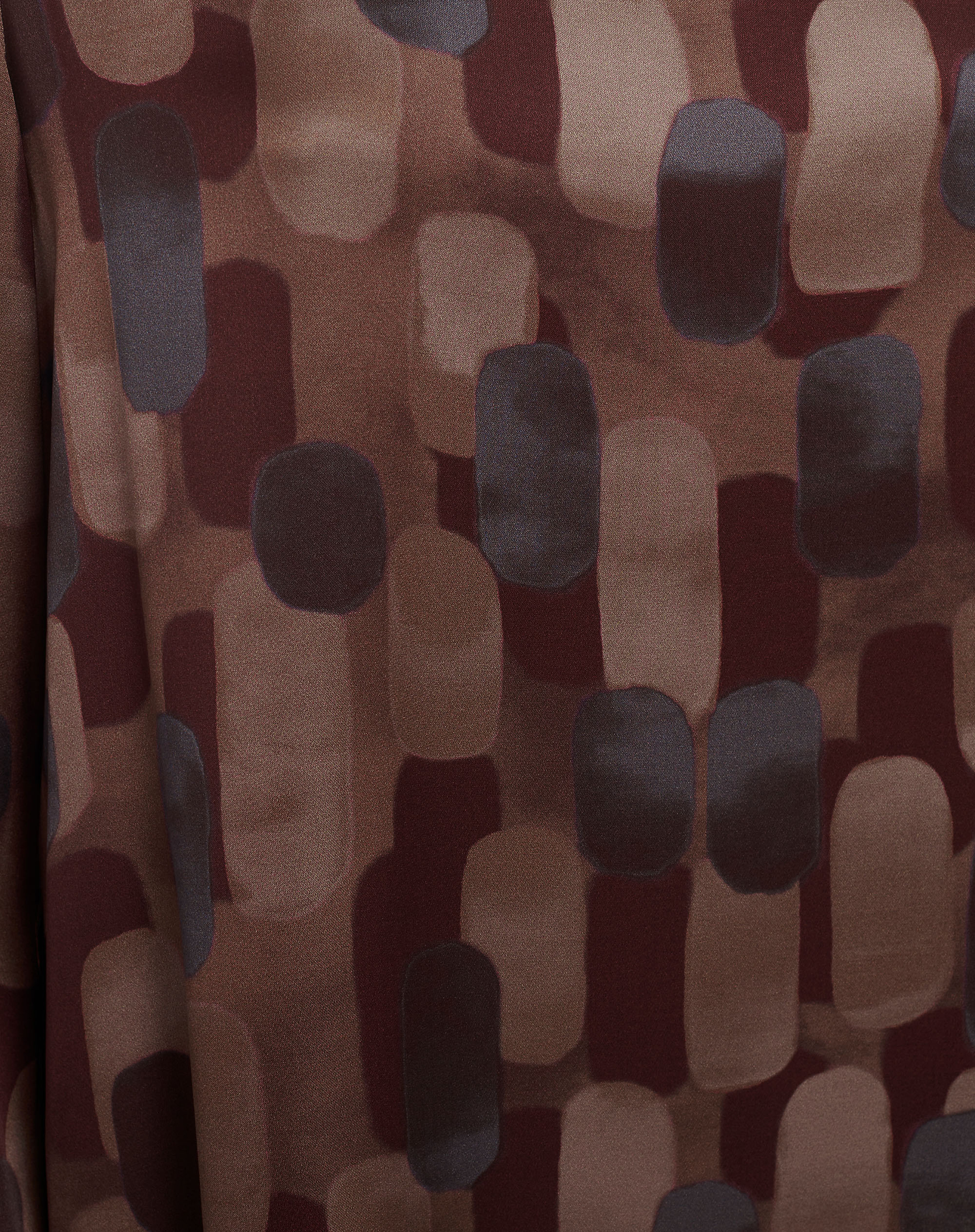 Short Dress In Fluid Fabric With Geometric Print - MA645 - Manila Grace | Official Website