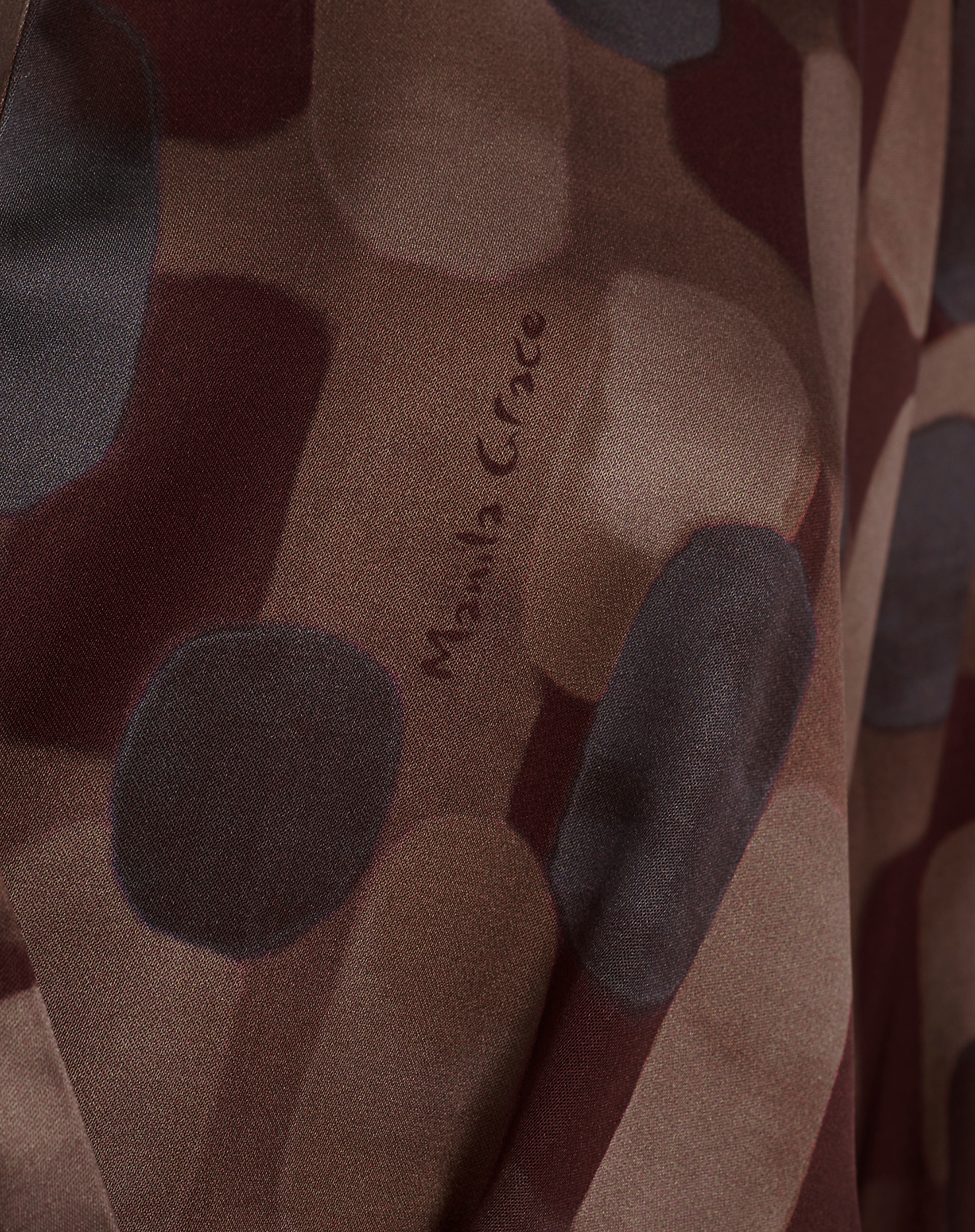Long Printed Dress With Crossed Neckline - MA645 - Manila Grace | Official Website