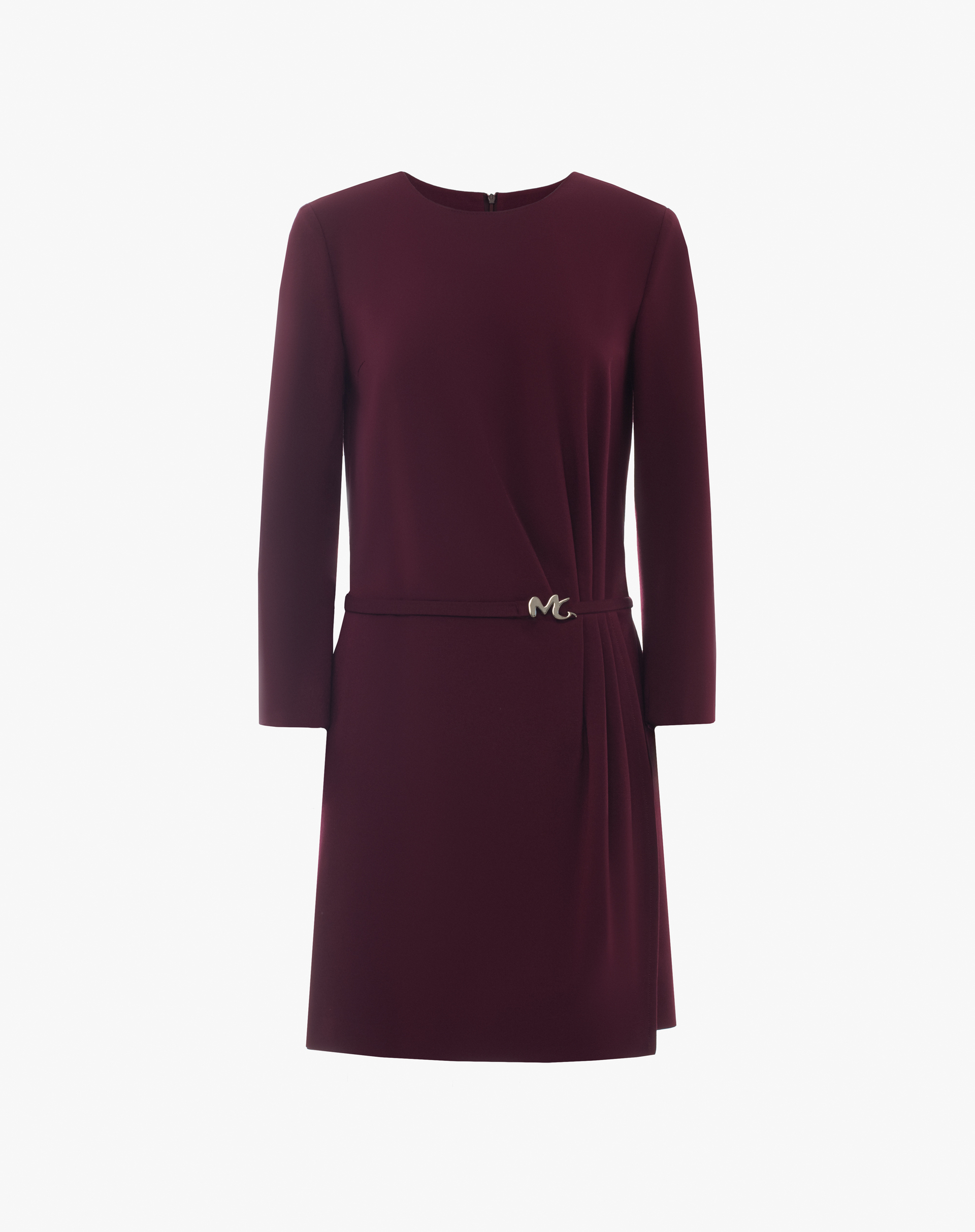 Short Dress With Belt At The Waist And Long Sleeves - DRESSES & JUMPSUITS - Manila Grace | Official Website