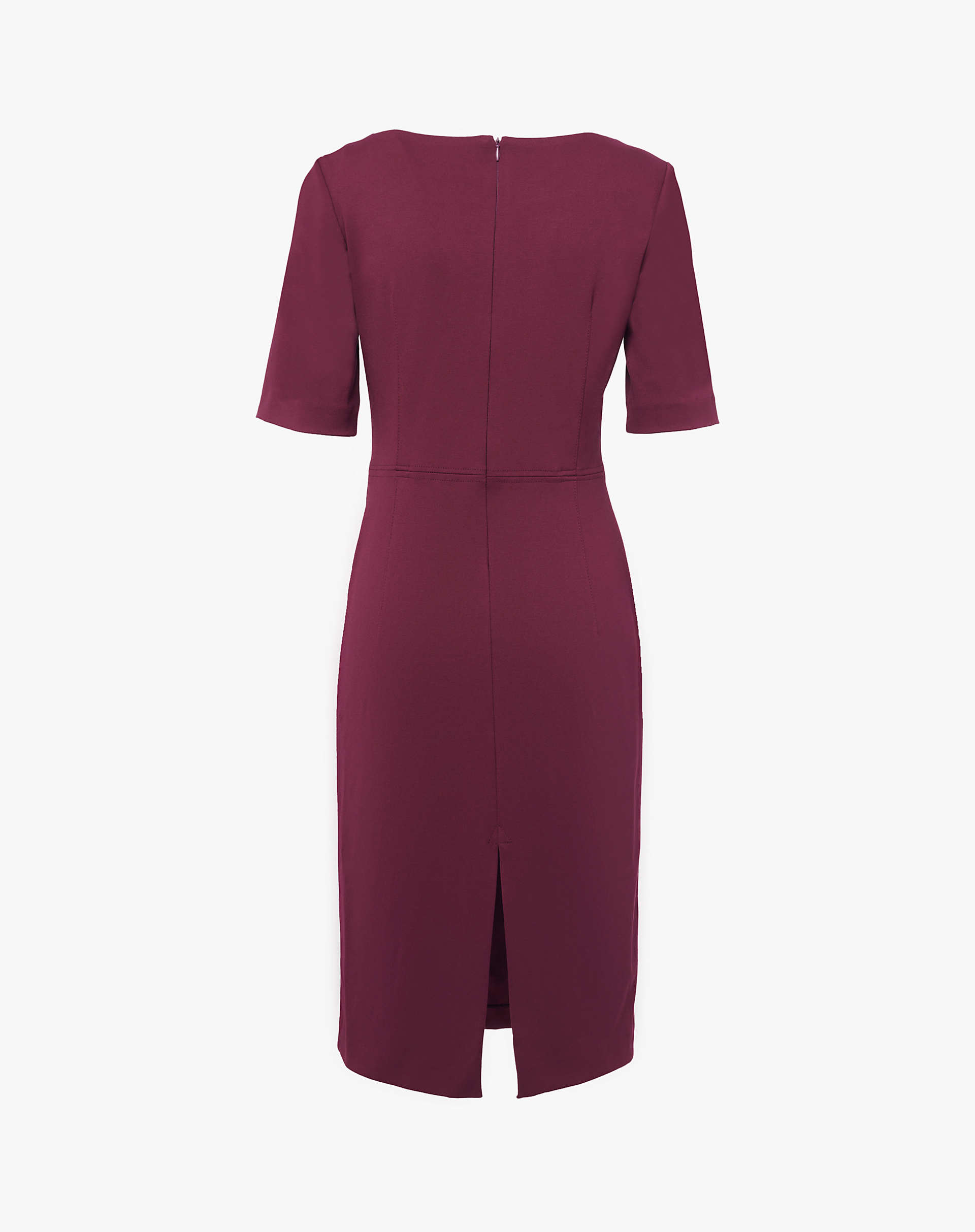 Midi Dress With Short Sleeves And Logo Belt - MA641 - Manila Grace | Official Website