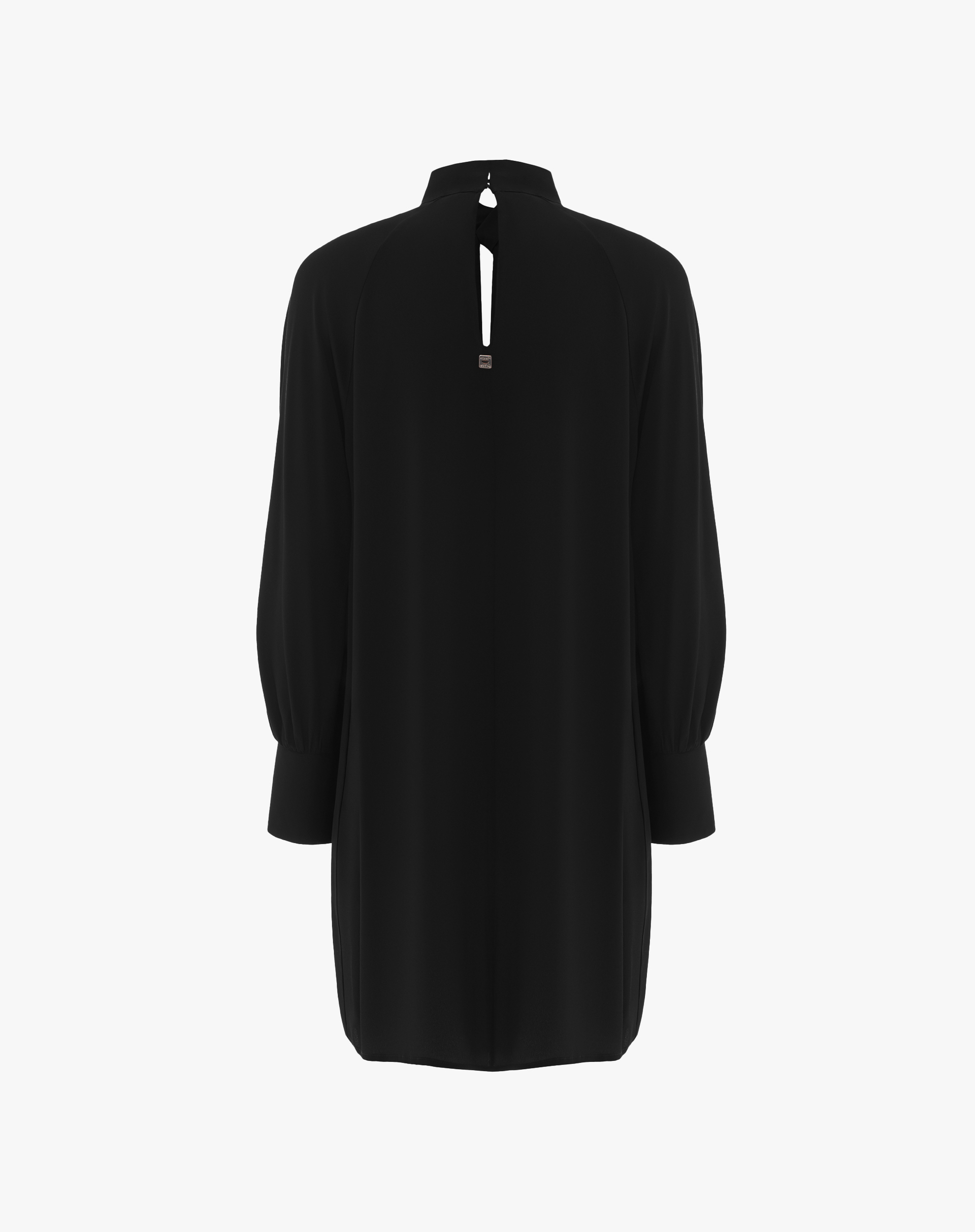 Flowy Short Dress With Gathered Neck And Wide Sleeves - DRESSES & JUMPSUITS - Manila Grace | Official Website