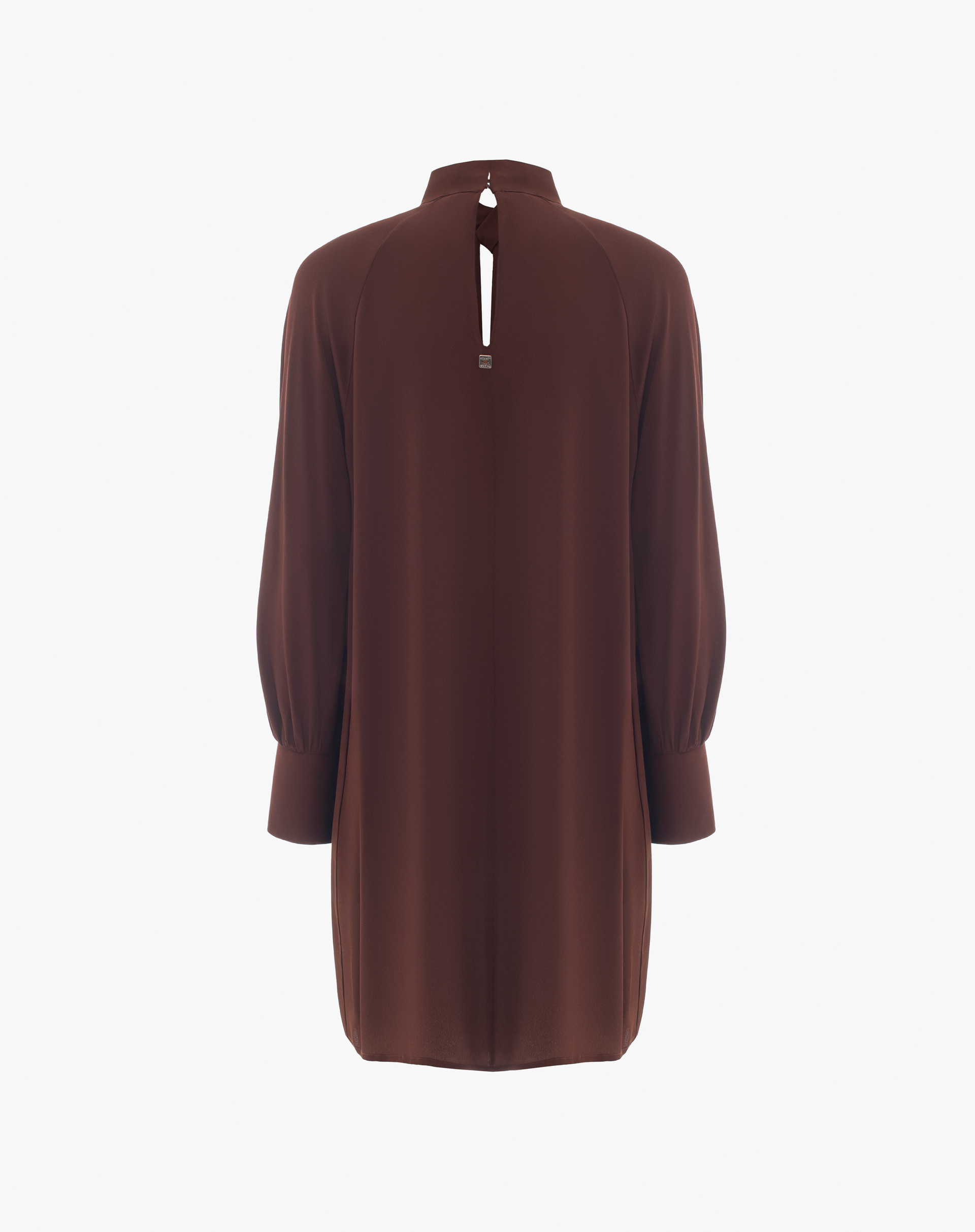 Flowy Short Dress With Gathered Neck And Wide Sleeves - DRESSES & JUMPSUITS - Manila Grace | Official Website