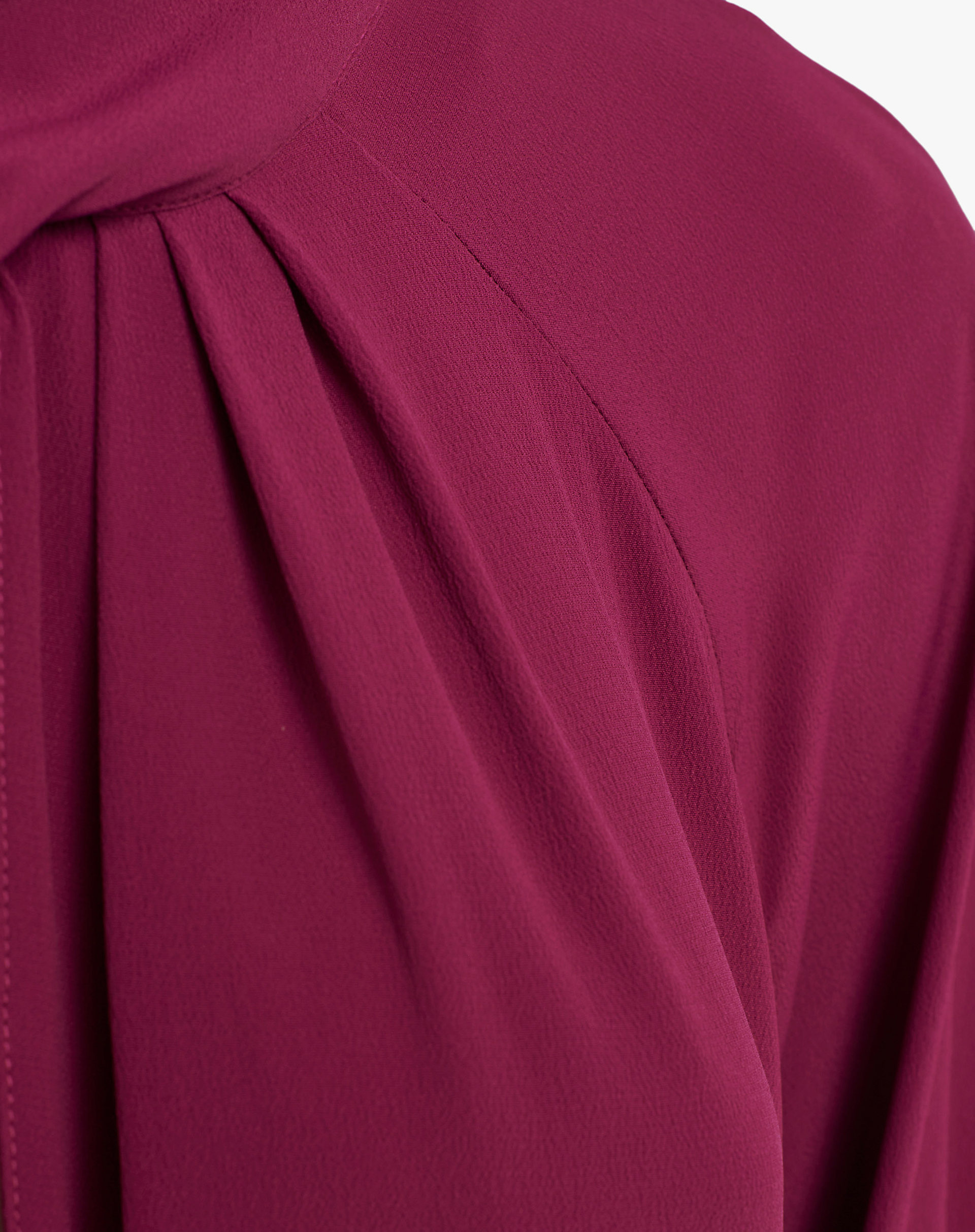 Flowy Short Dress With Gathered Neck And Wide Sleeves - MG523 - Manila Grace | Official Website