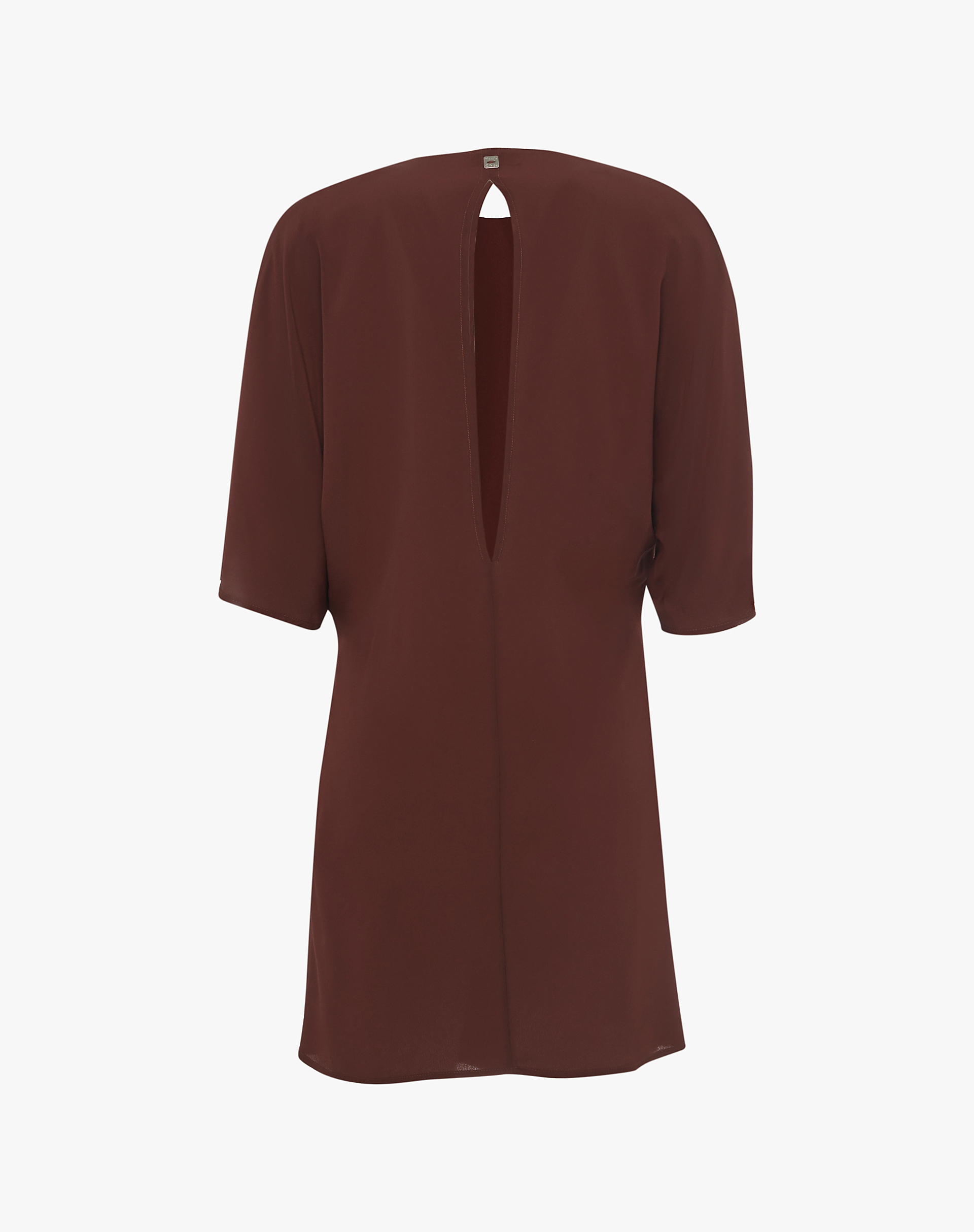 Short Draped Dress With Side Knot - MA646 - Manila Grace | Official Website