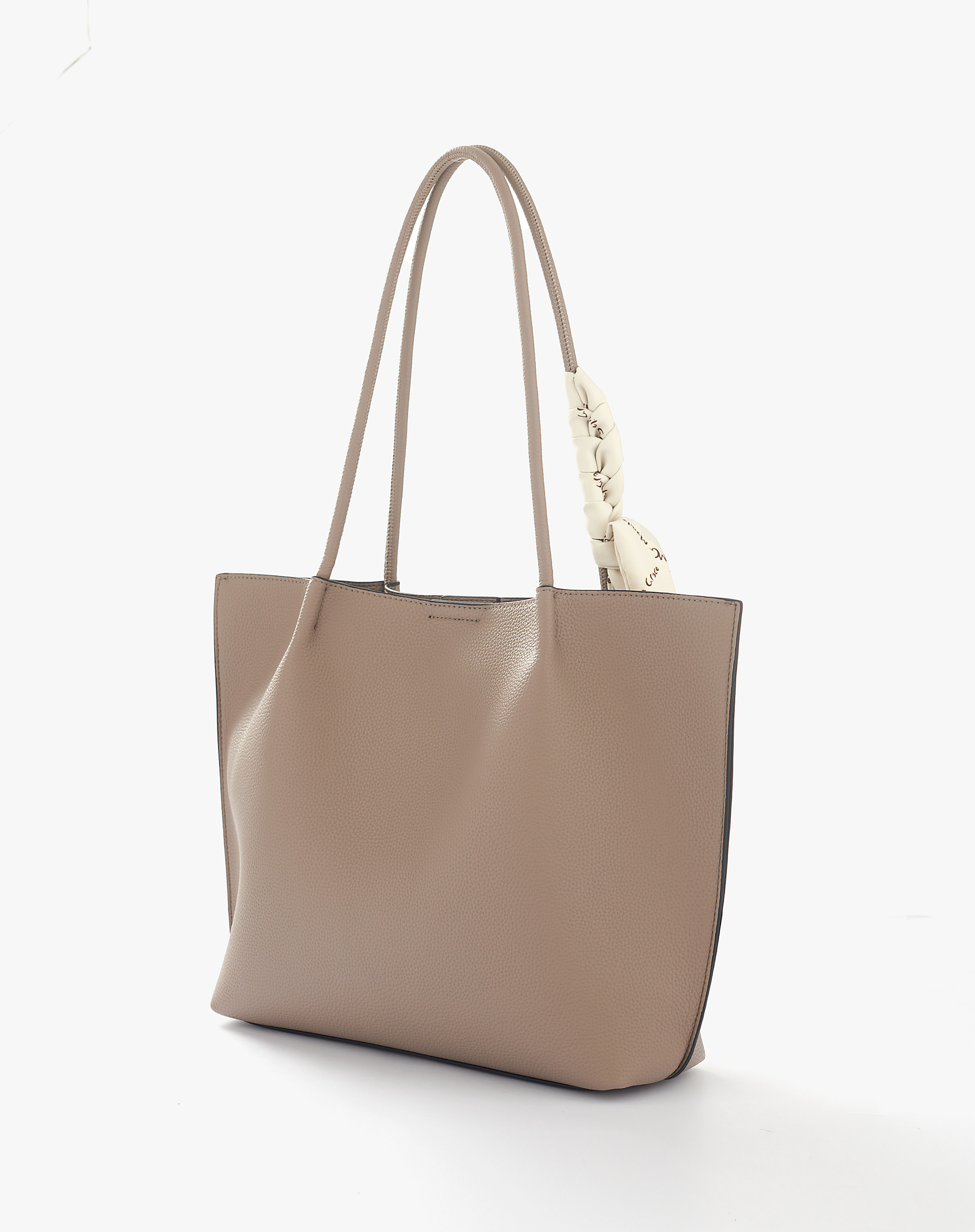 Borsa Shopper In Similpelle Con Foulard Annodato - SHOPPERS - Manila Grace