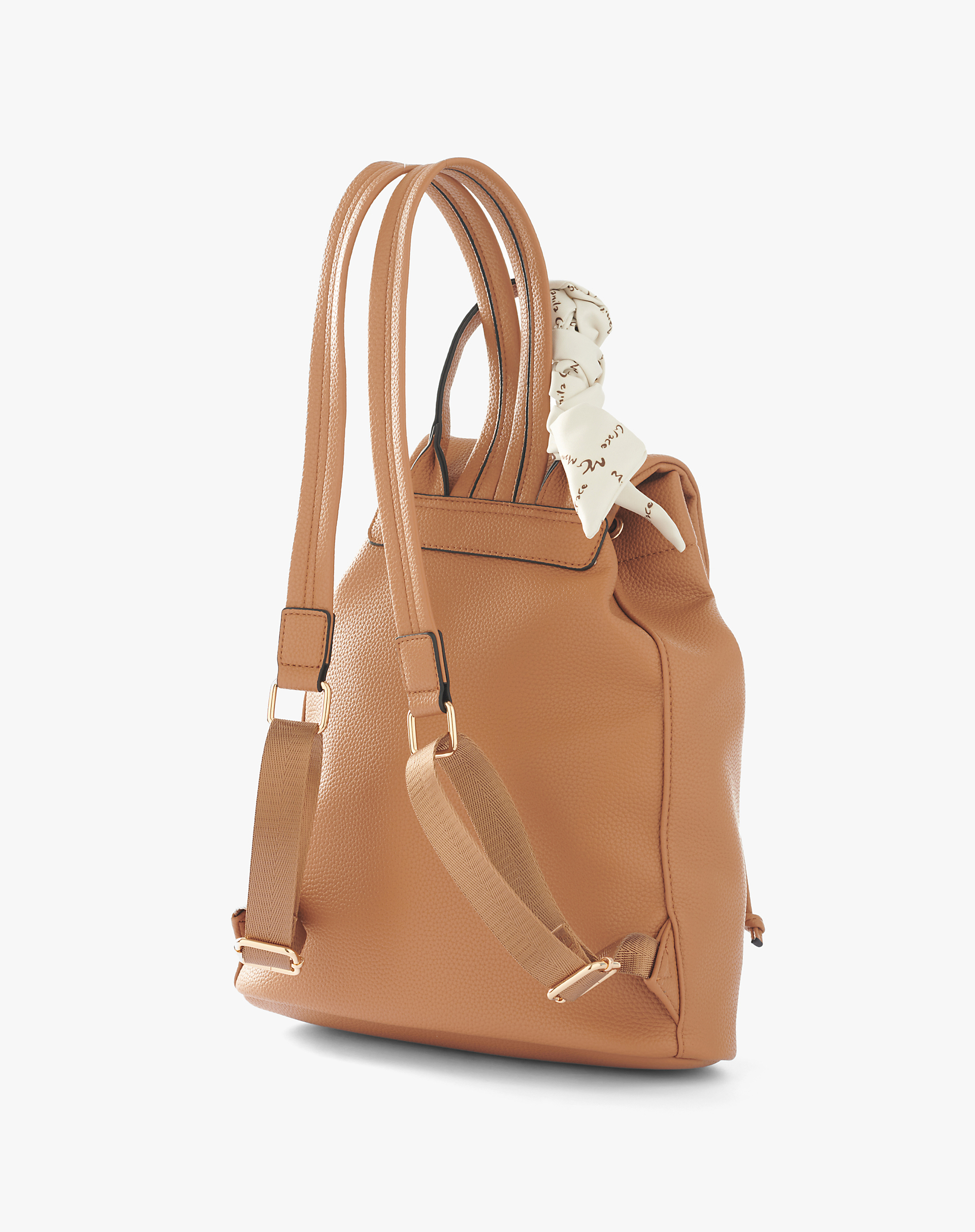 Zaino In Similpelle Con Coulisse E Foulard Decorativo - CROSSBODY BAGS - Manila Grace