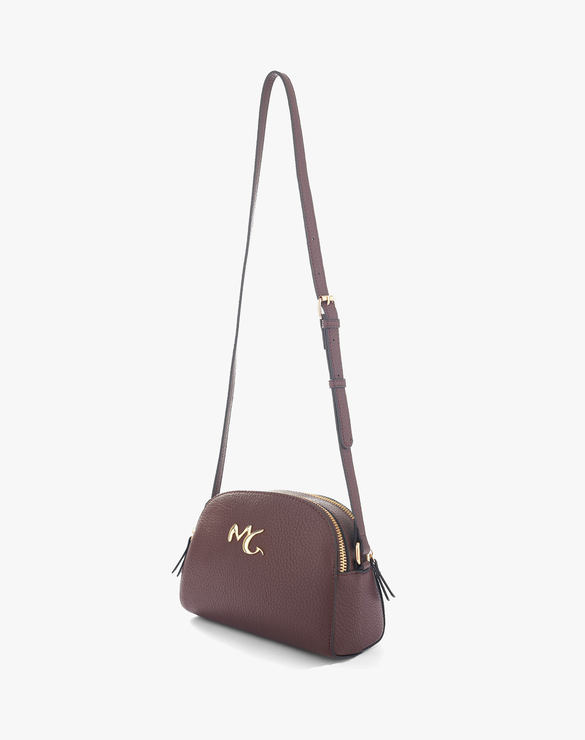 Borsa A Tracolla In Ecopelle Martellata Con Logo Mg - CROSSBODY BAGS - Manila Grace