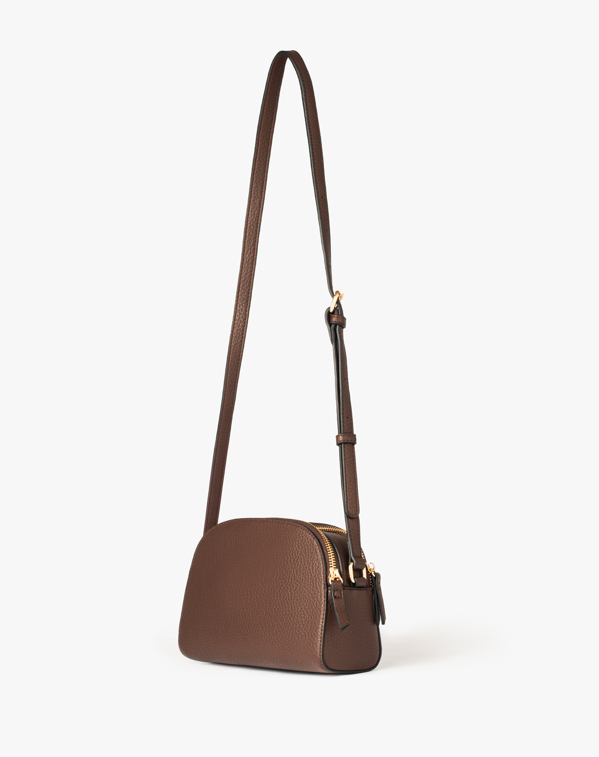 Shoulder Bag In Pebbled Faux Leather With Mg Logo - MA646 - Manila Grace | Official Website