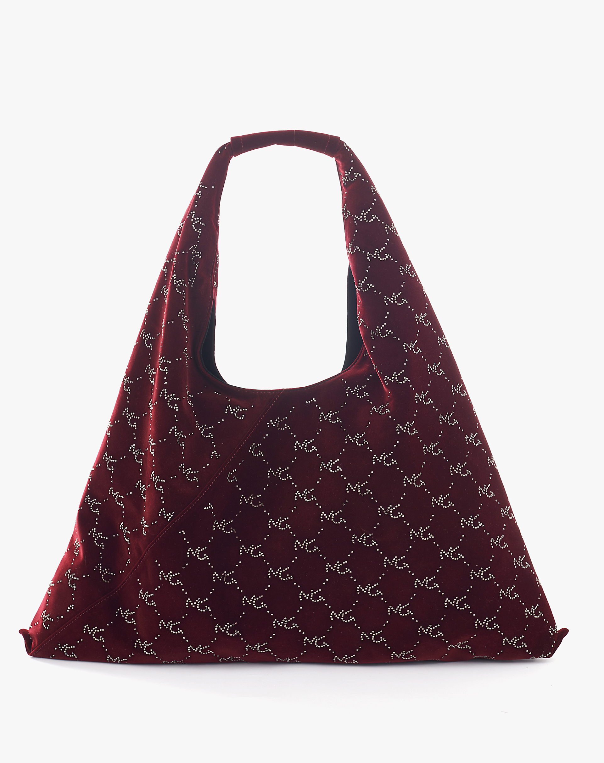 Velvet Sac Bag With Crystallized Logo - MA641 - Manila Grace | Official Website