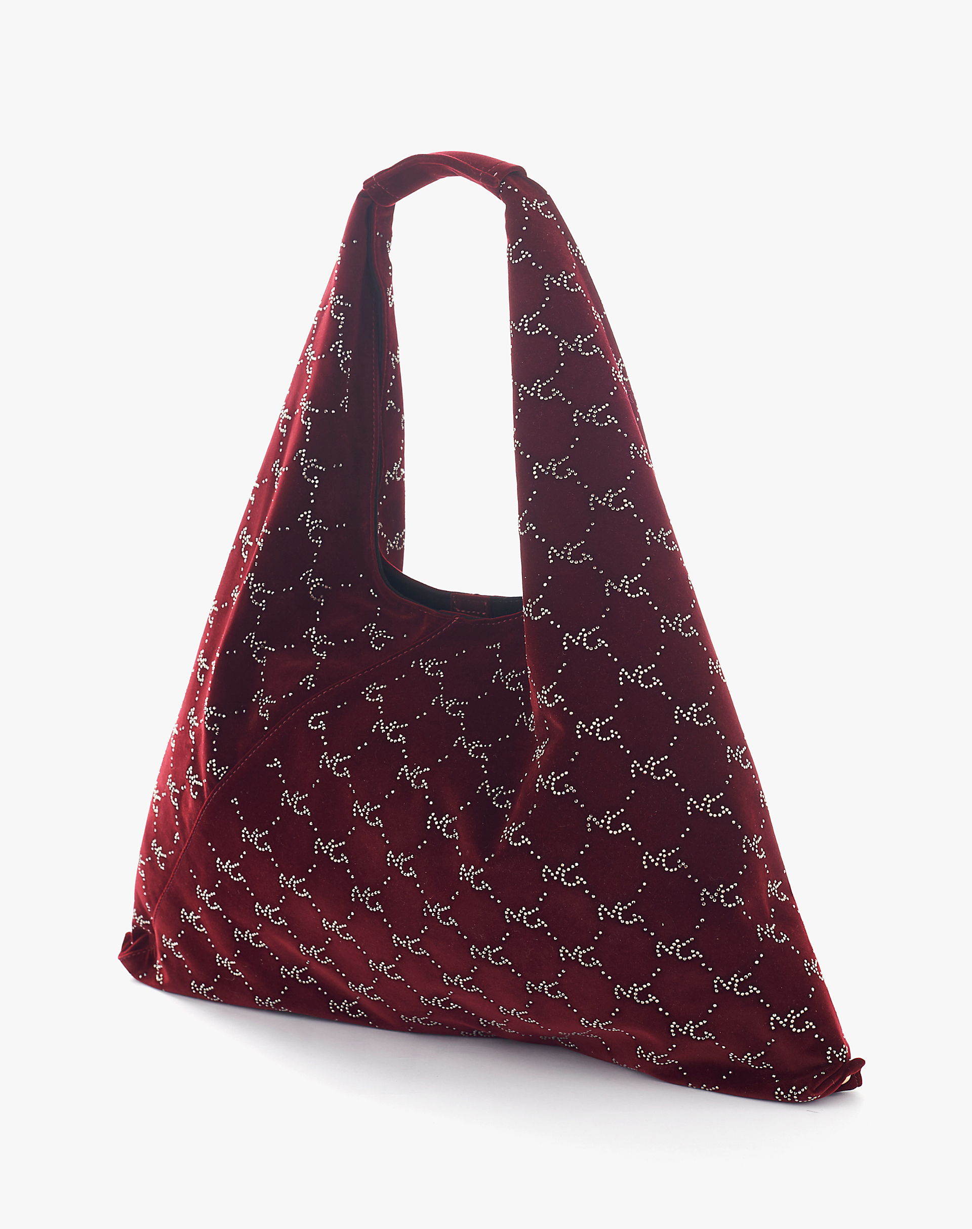 Velvet Sac Bag With Crystallized Logo - MA641 - Manila Grace | Official Website