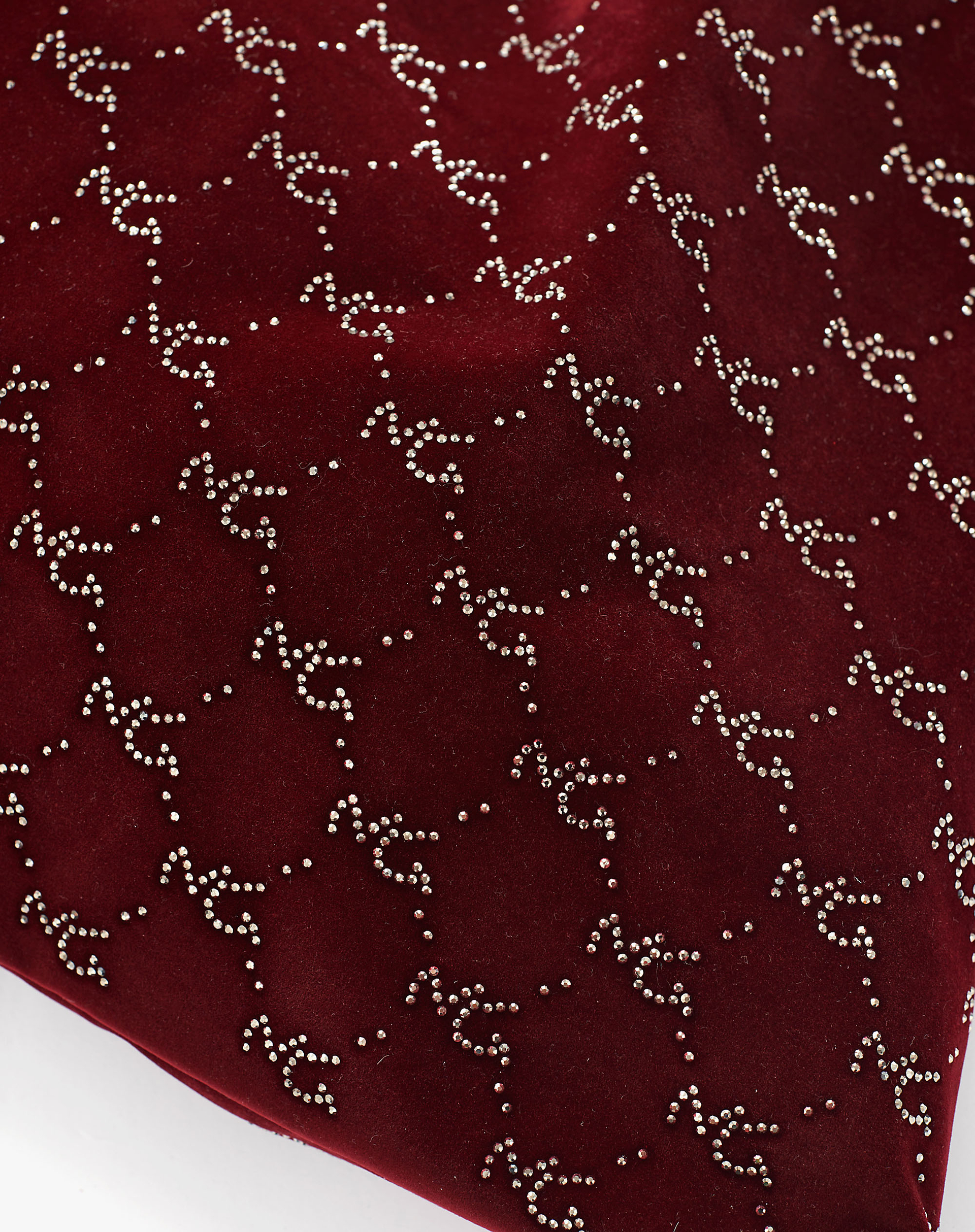 Velvet Sac Bag With Crystallized Logo - MA641 - Manila Grace | Official Website