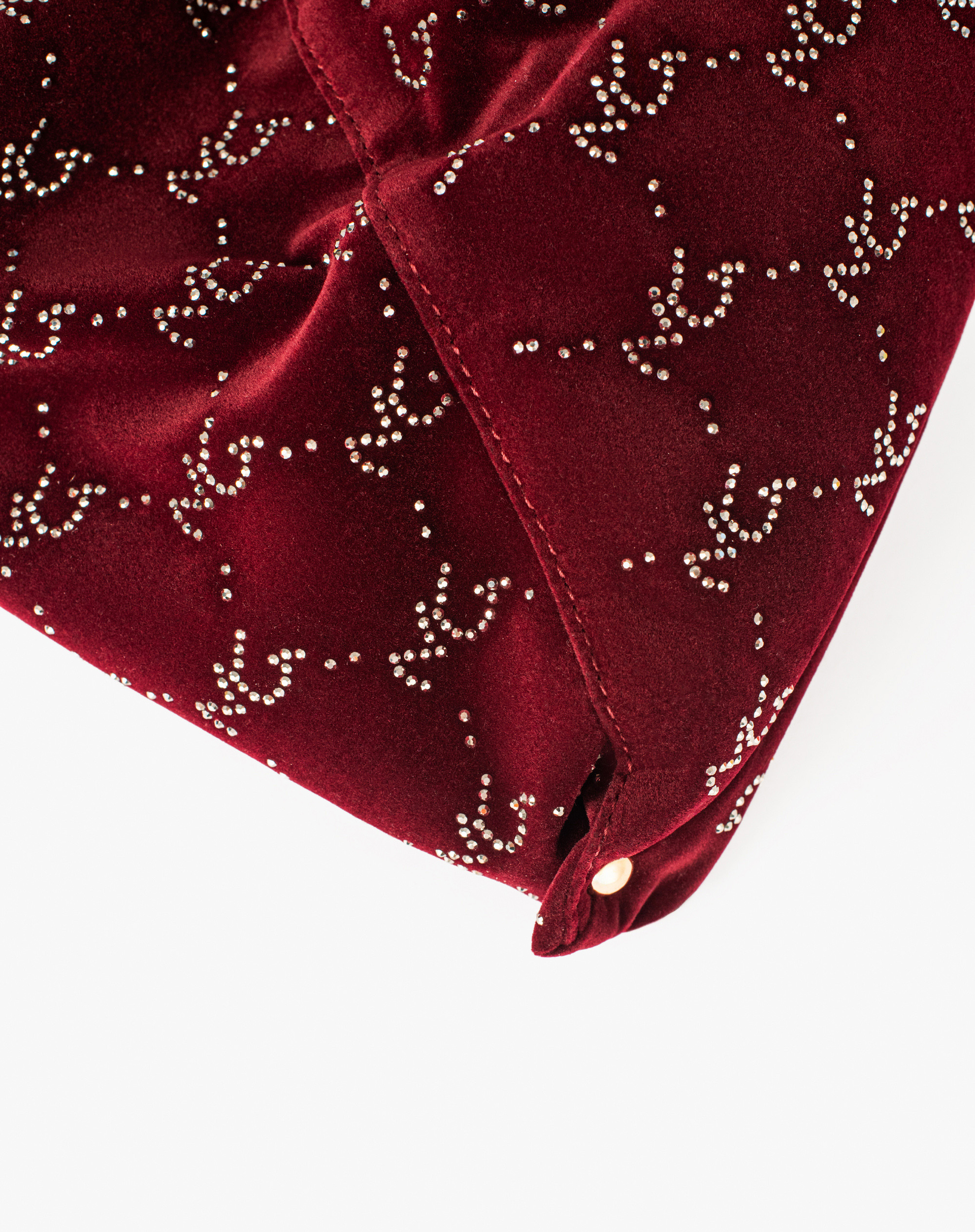Velvet Sac Bag With Crystallized Logo - MA641 - Manila Grace | Official Website