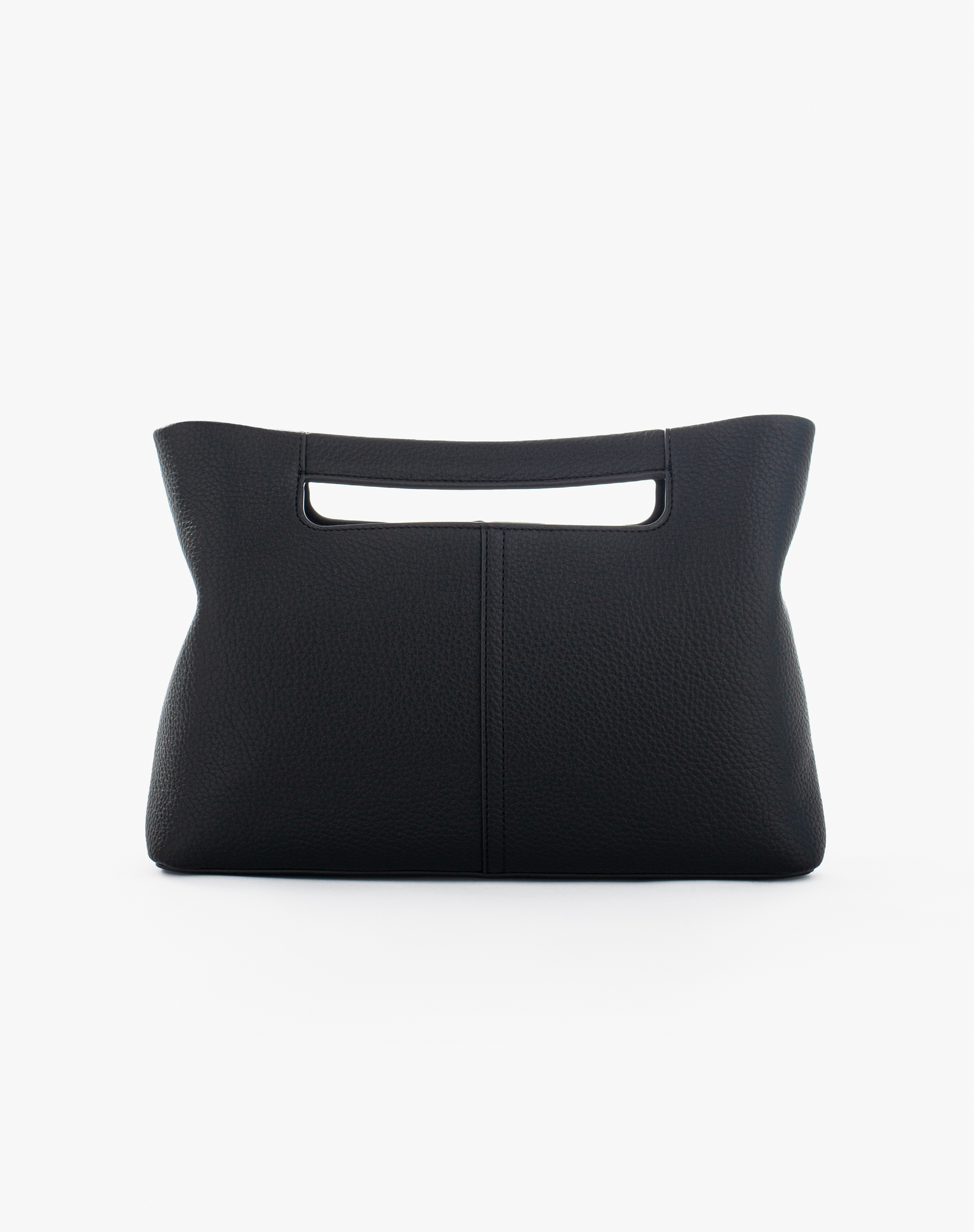 Handbag With Integrated Handles And Removable Shoulder Strap - BLACK - Manila Grace | Official Website