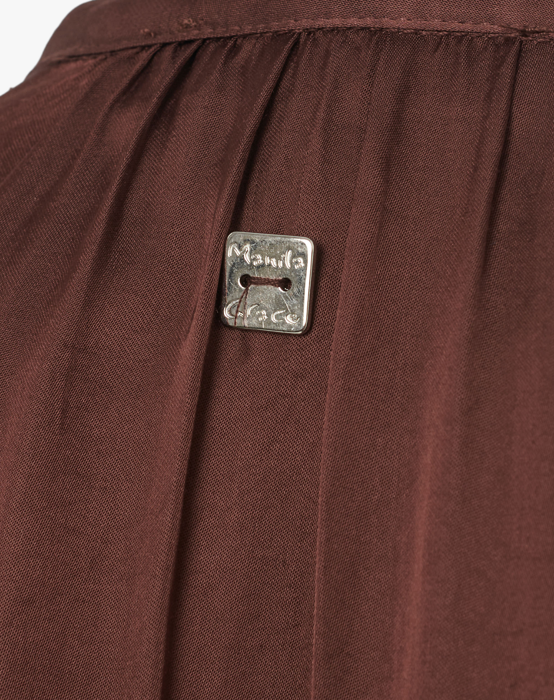 Satin Blouse With Bow At The Neck - MA646 - Manila Grace | Official Website
