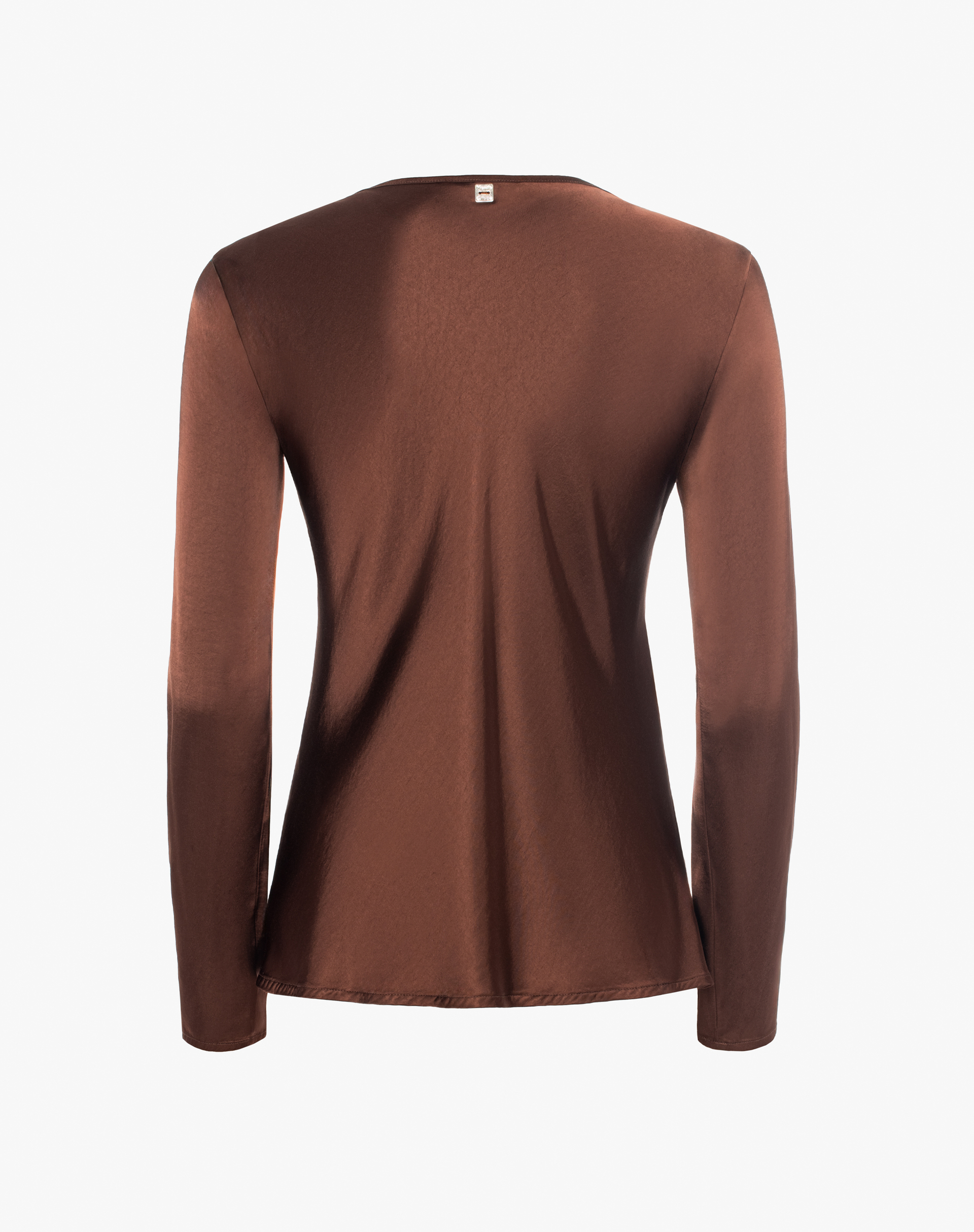 Satin Blouse With V-Neck - MA646 - Manila Grace | Official Website