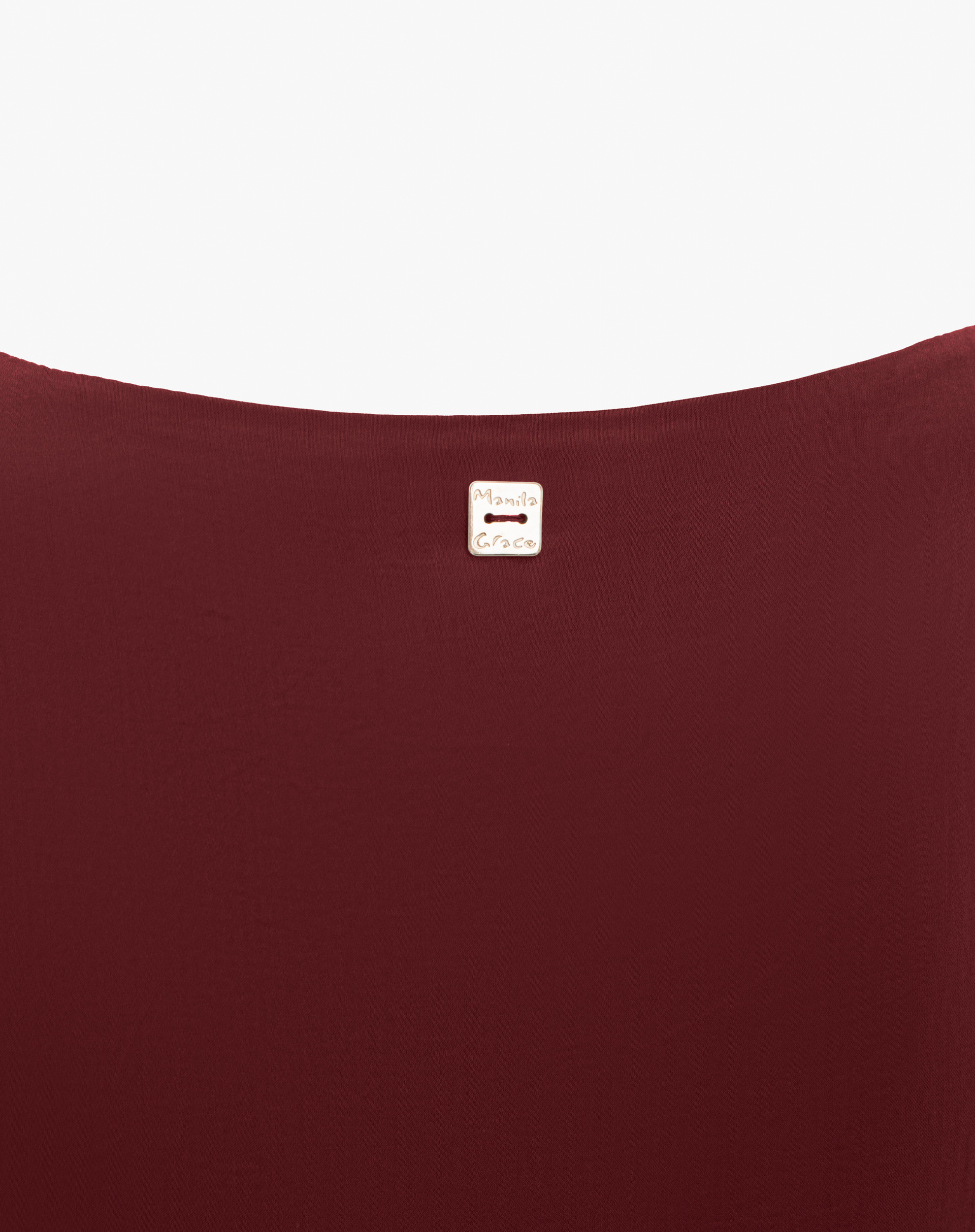 Top Smanicato In Viscosa - BORGOGNA - Manila Grace