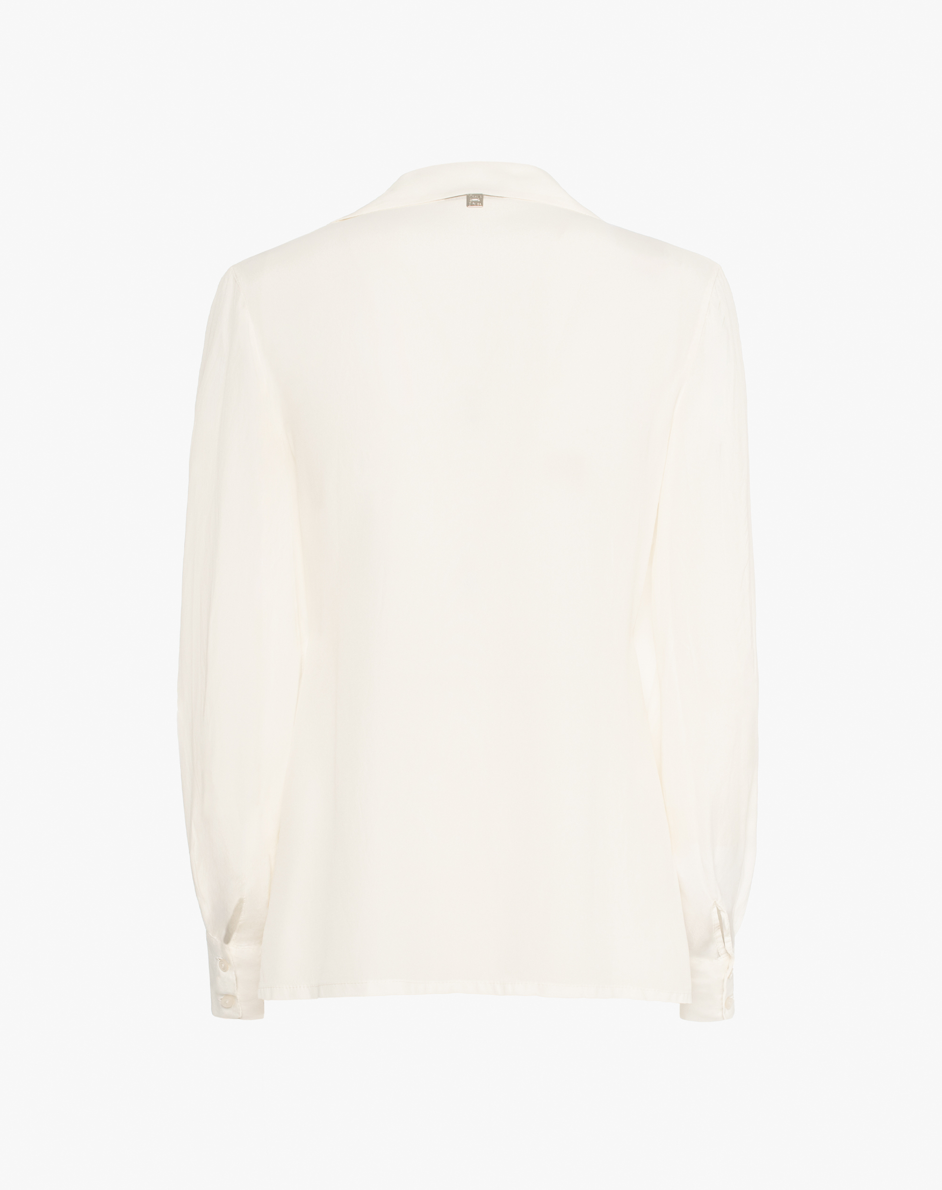 Crossed Blouse With Ruffles - OFF WHITE - Manila Grace | Official Website