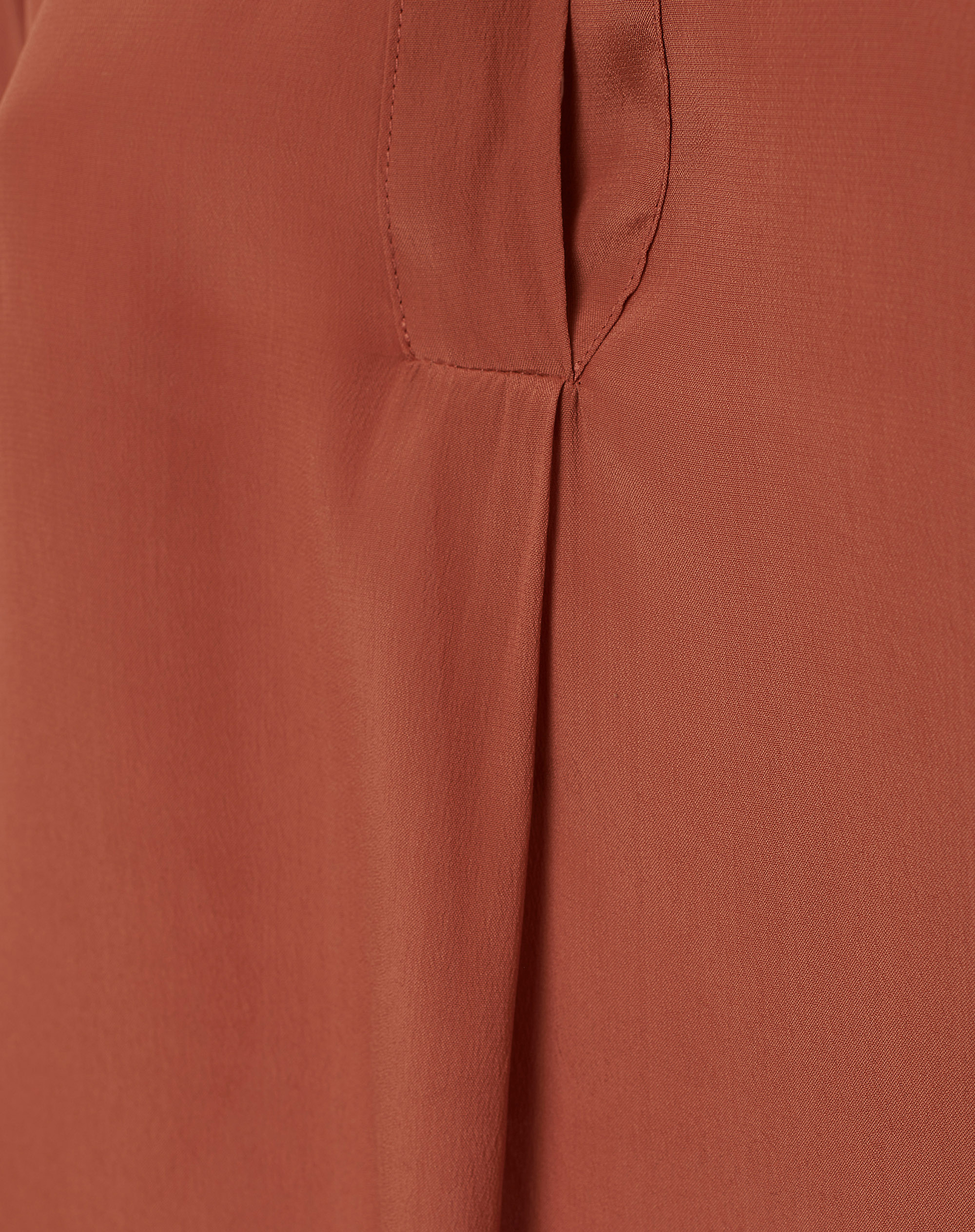 Mandarin Collar Blouse In Fluid Fabric - MA224 - Manila Grace | Official Website