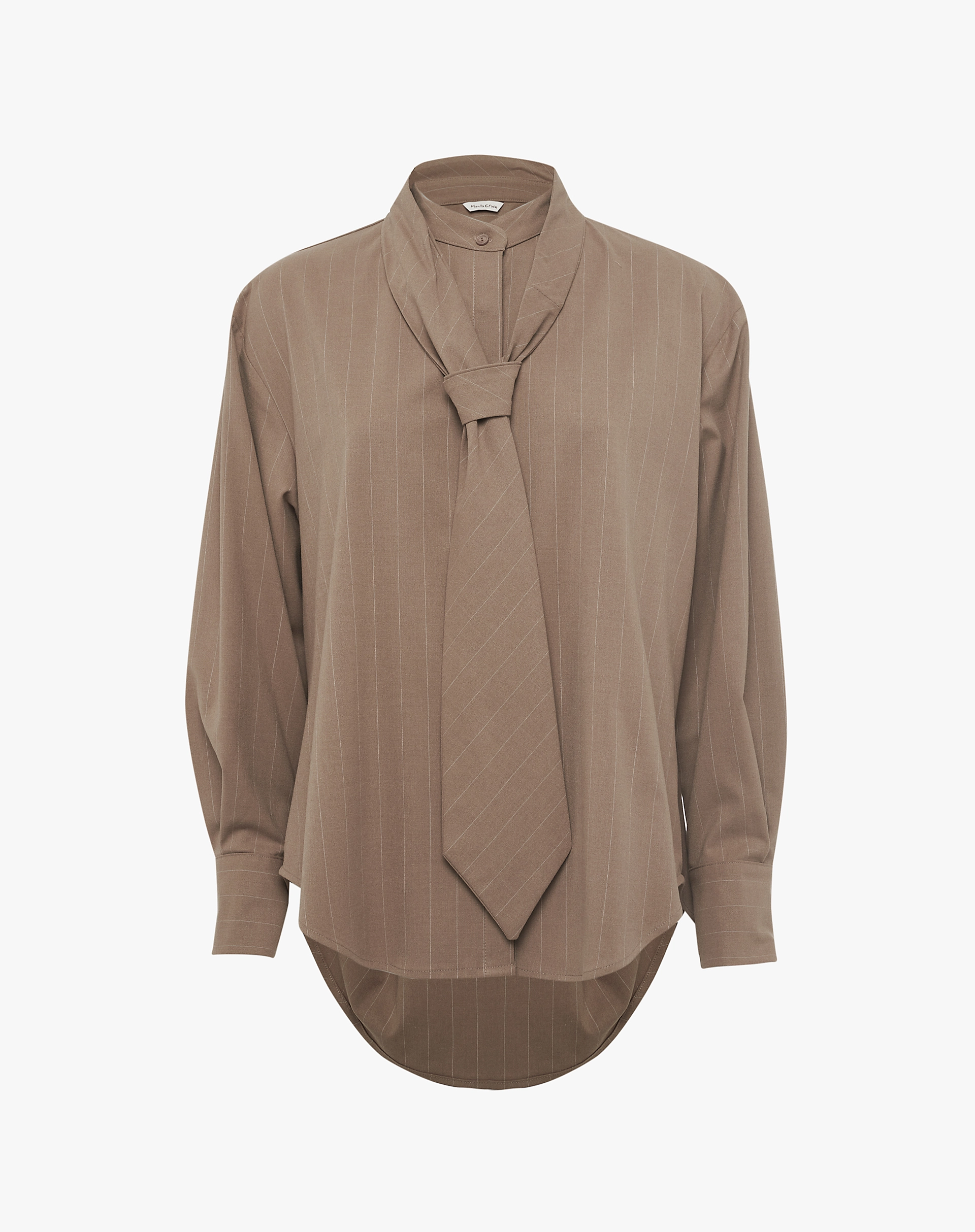 Oversized Shirt With Matching Tie - SHIRTS - Manila Grace | Official Website
