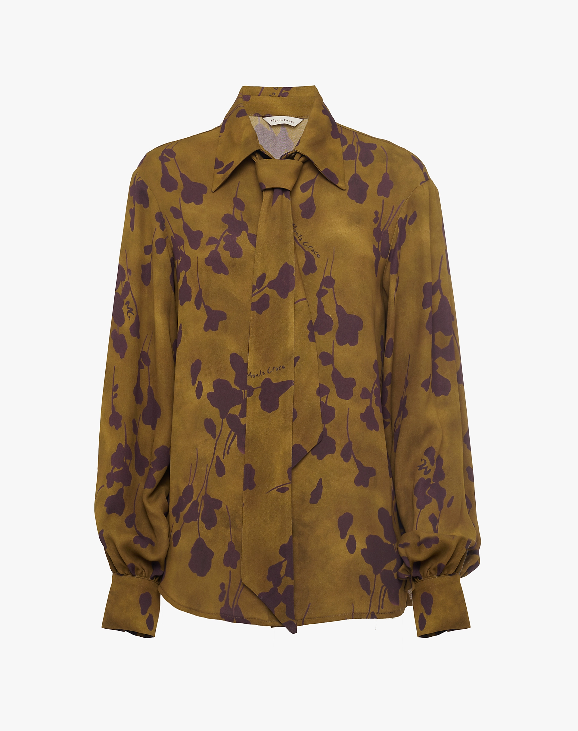 Printed Shirt With Matching Tie - SHIRTS - Manila Grace | Official Website