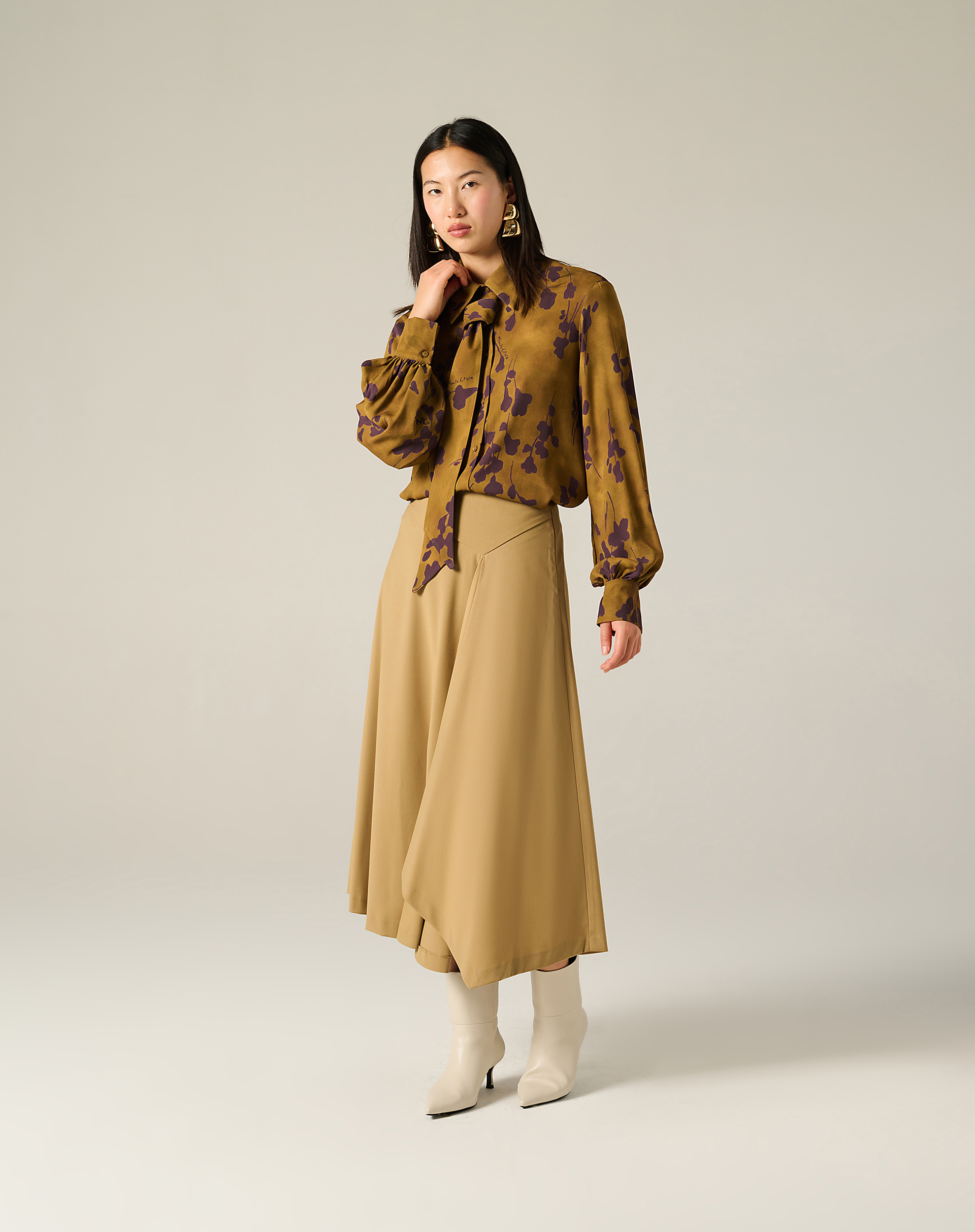 Printed Shirt With Matching Tie - MD643 - Manila Grace | Official Website