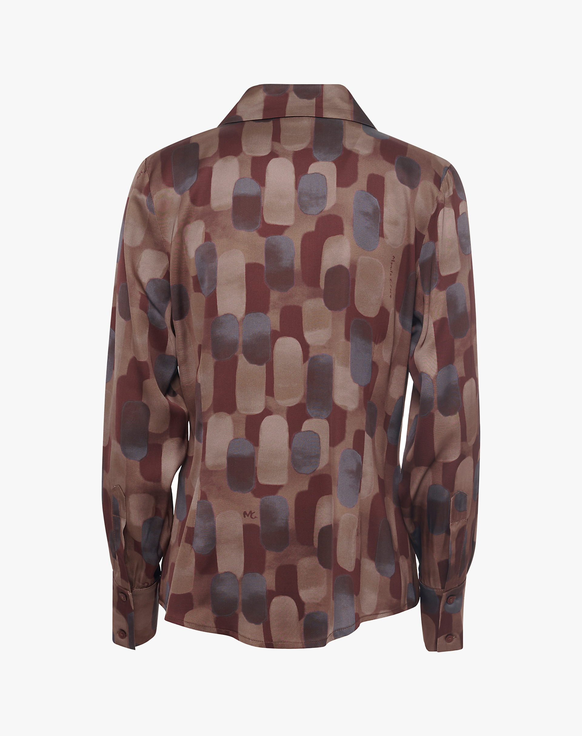 Printed Shirt With Collar And Geometric Pattern - MA645 - Manila Grace | Official Website
