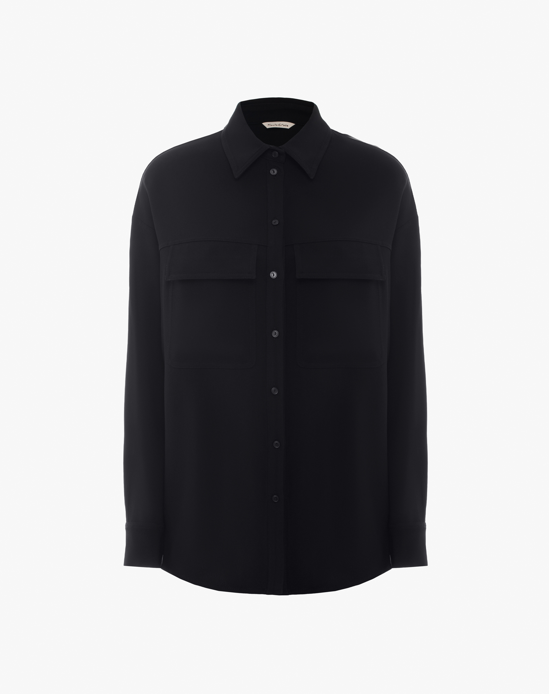 Oversized Shirt With Pockets And Full Color - SHIRTS - Manila Grace | Official Website