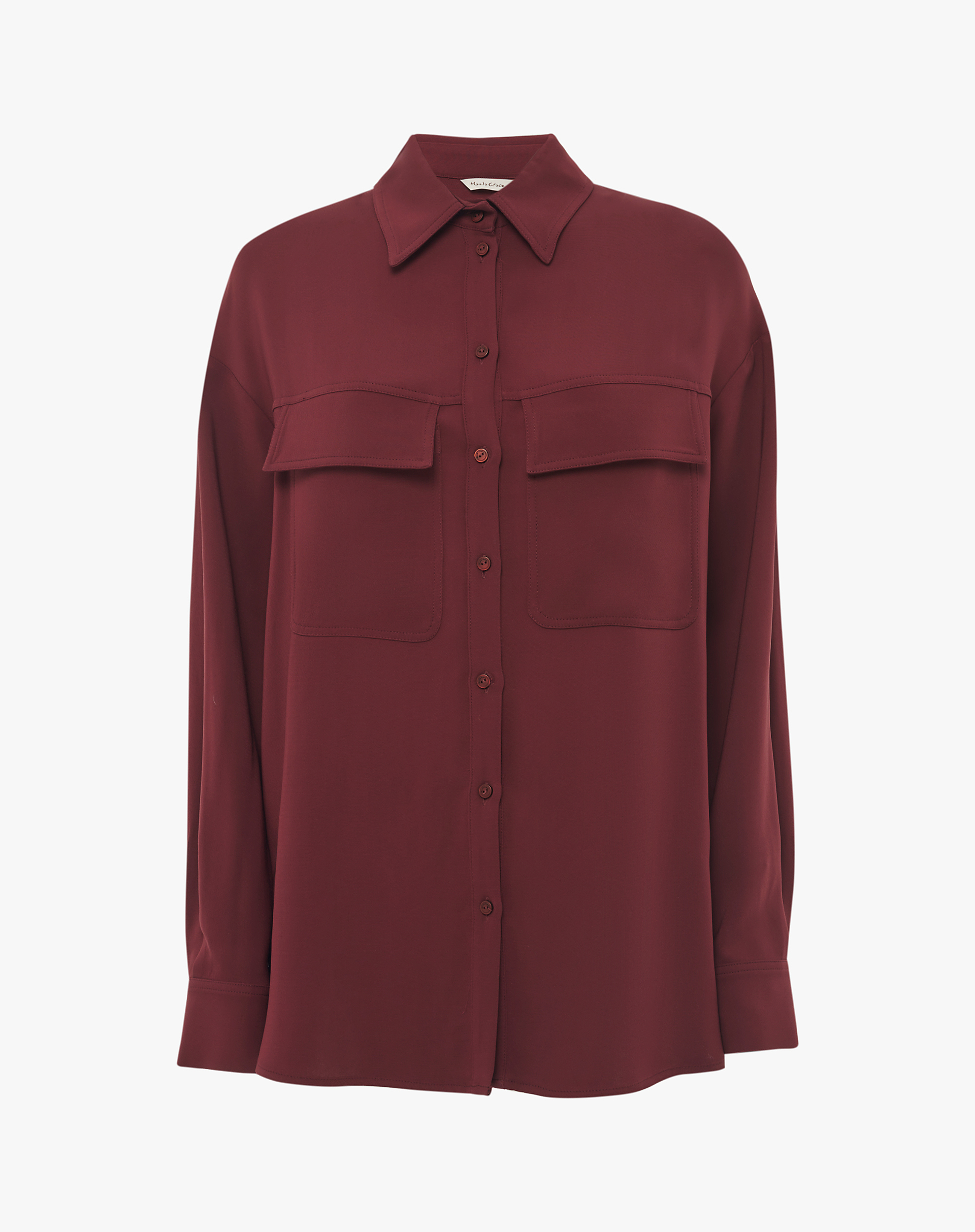 Oversized Shirt With Pockets And Full Color - SHIRTS - Manila Grace | Official Website