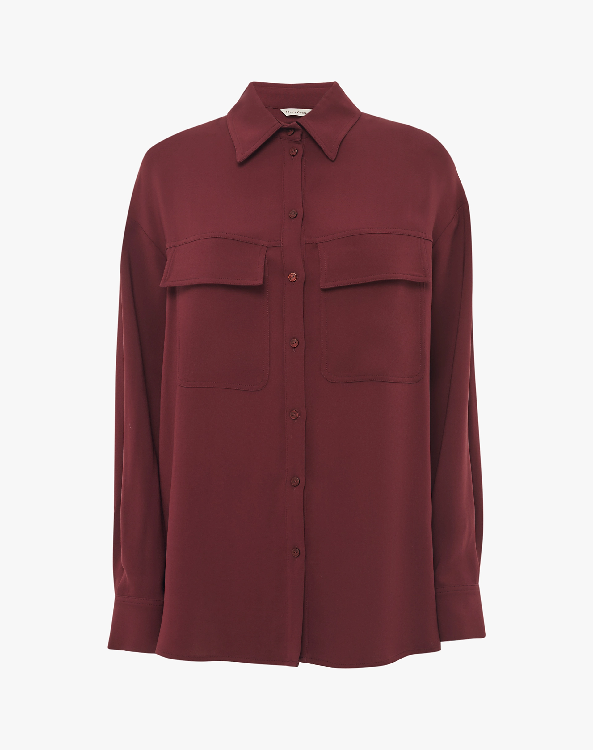 Oversized Shirt With Pockets And Full Color - MA646 - Manila Grace | Official Website