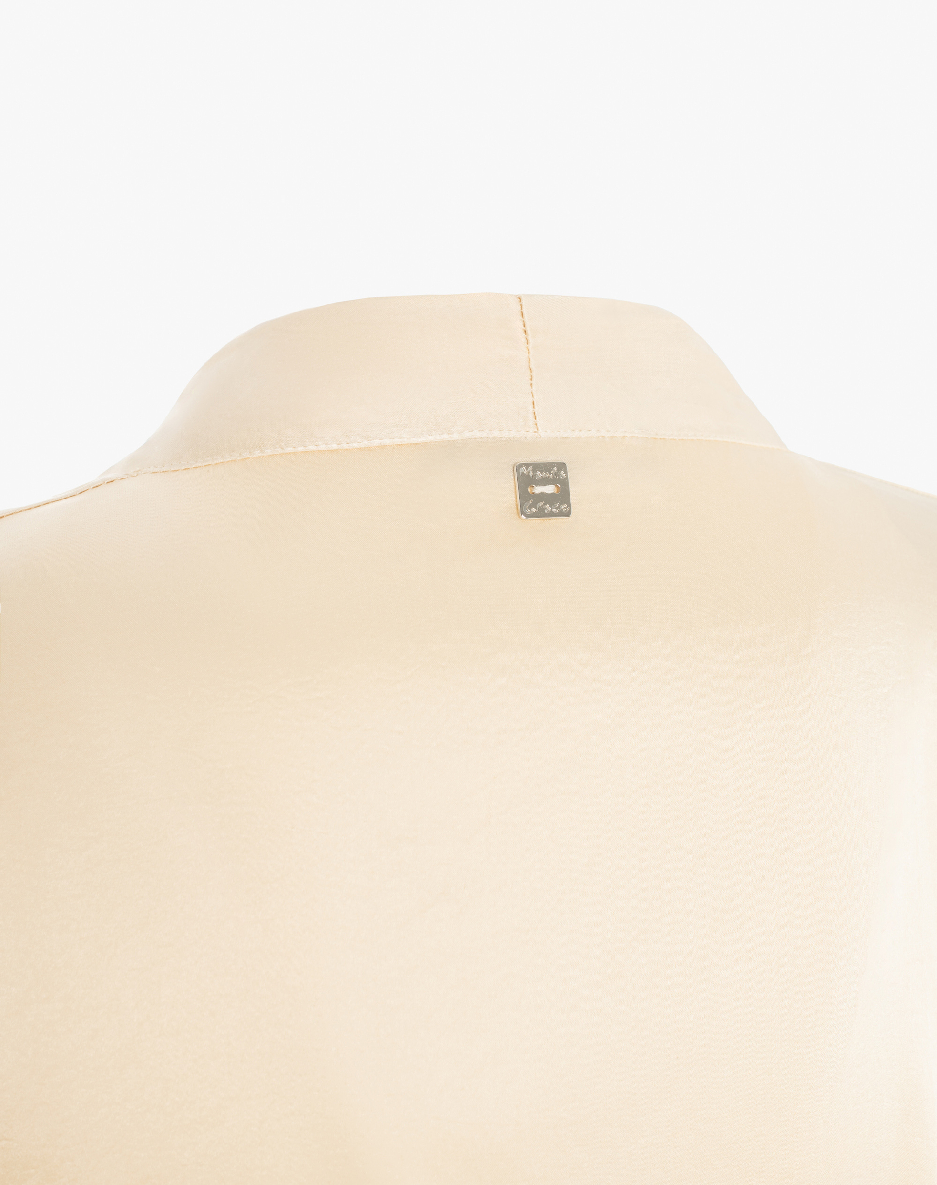 Satin Blouse With Soft Neckline - MA649 - Manila Grace | Official Website