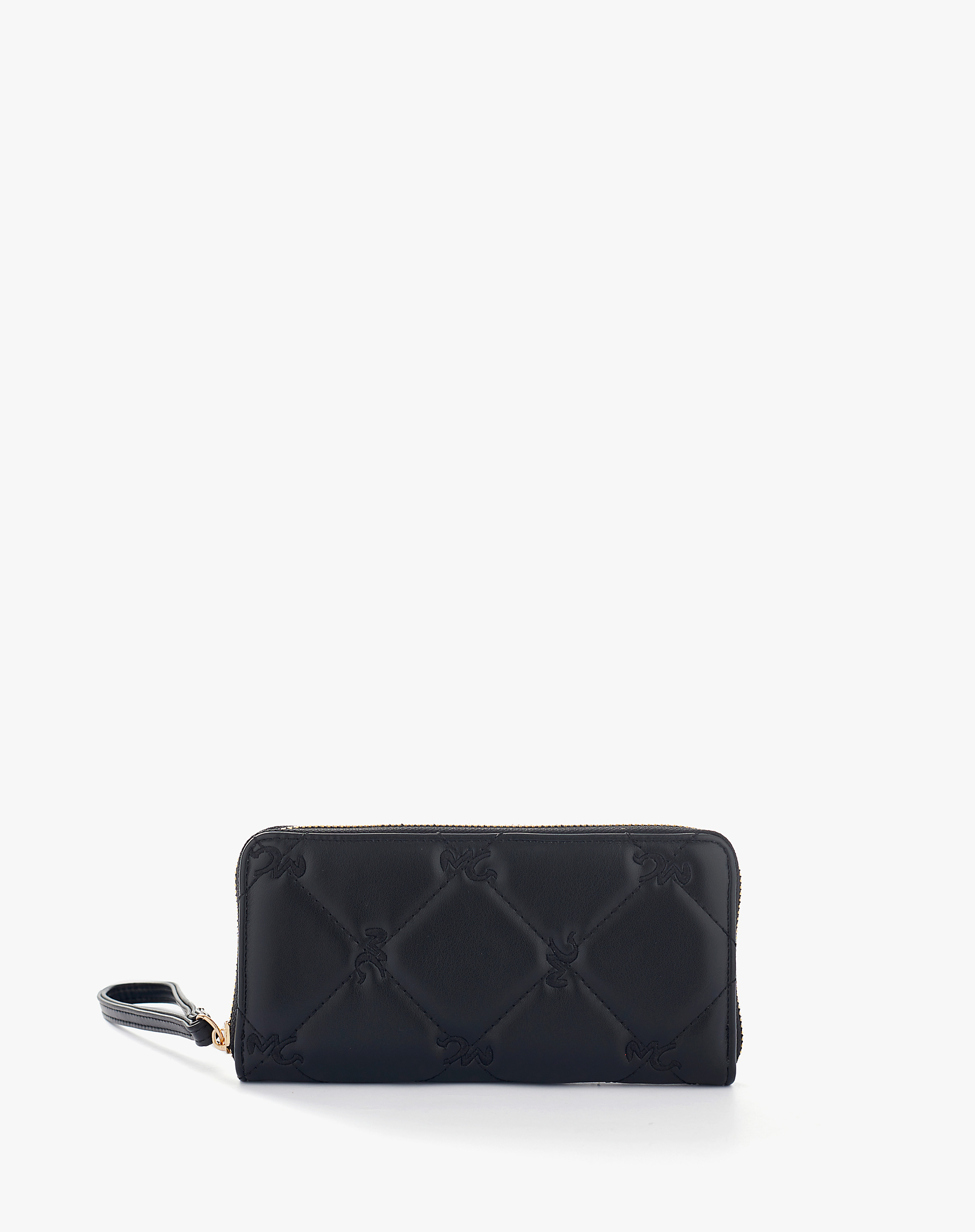 Black Quilted Wallet With Logo - WALLETS - Manila Grace | Official Website