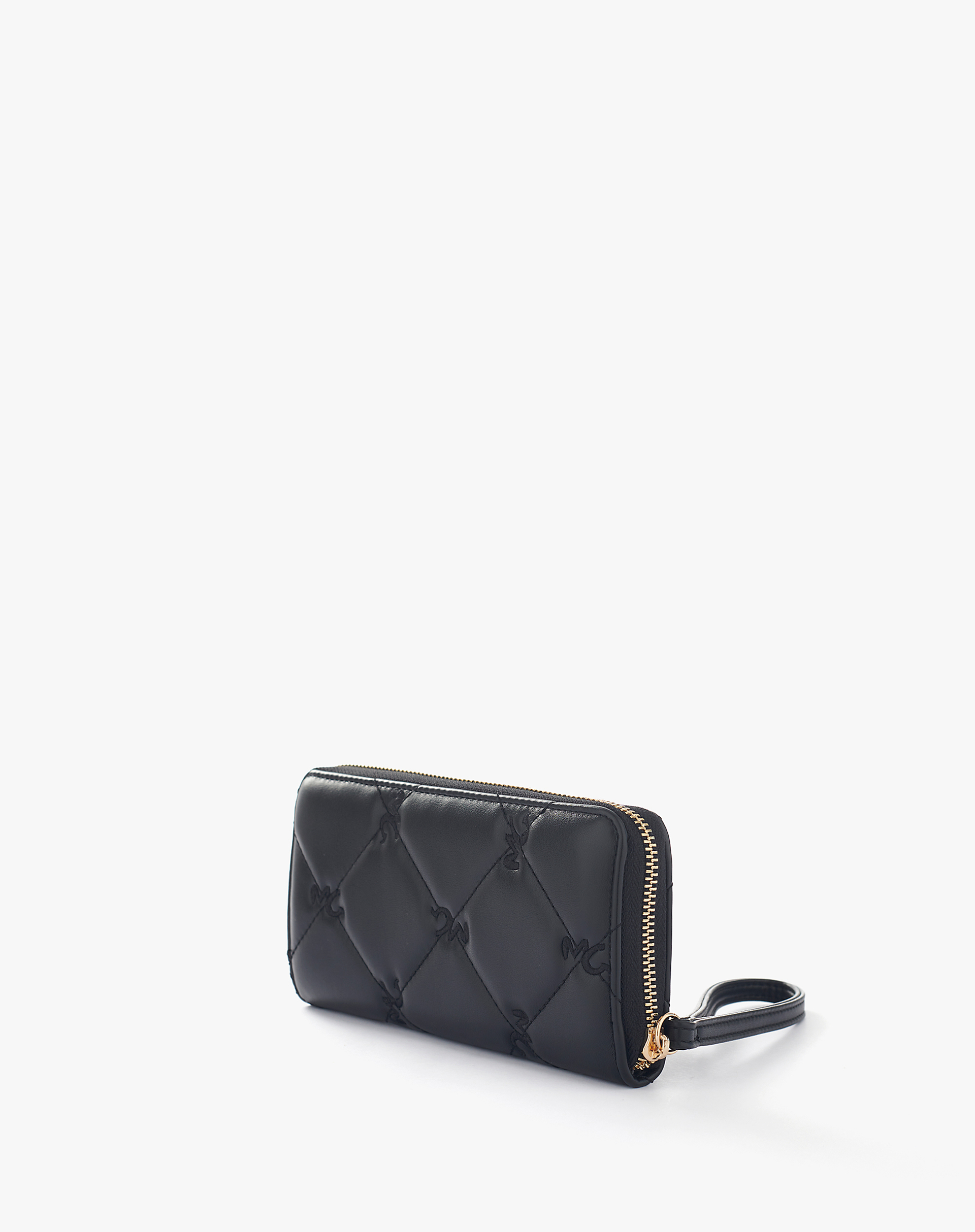 Black Quilted Wallet With Logo - WALLETS - Manila Grace | Official Website