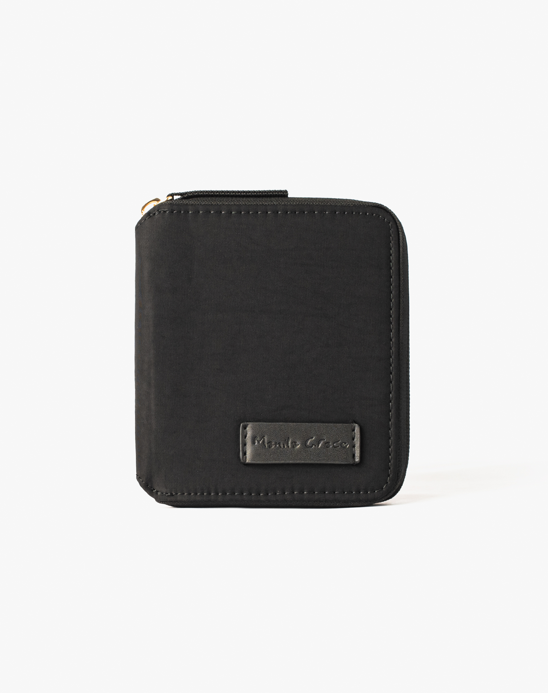 Square Wallet In Soft Touch Material - BLACK - Manila Grace | Official Website