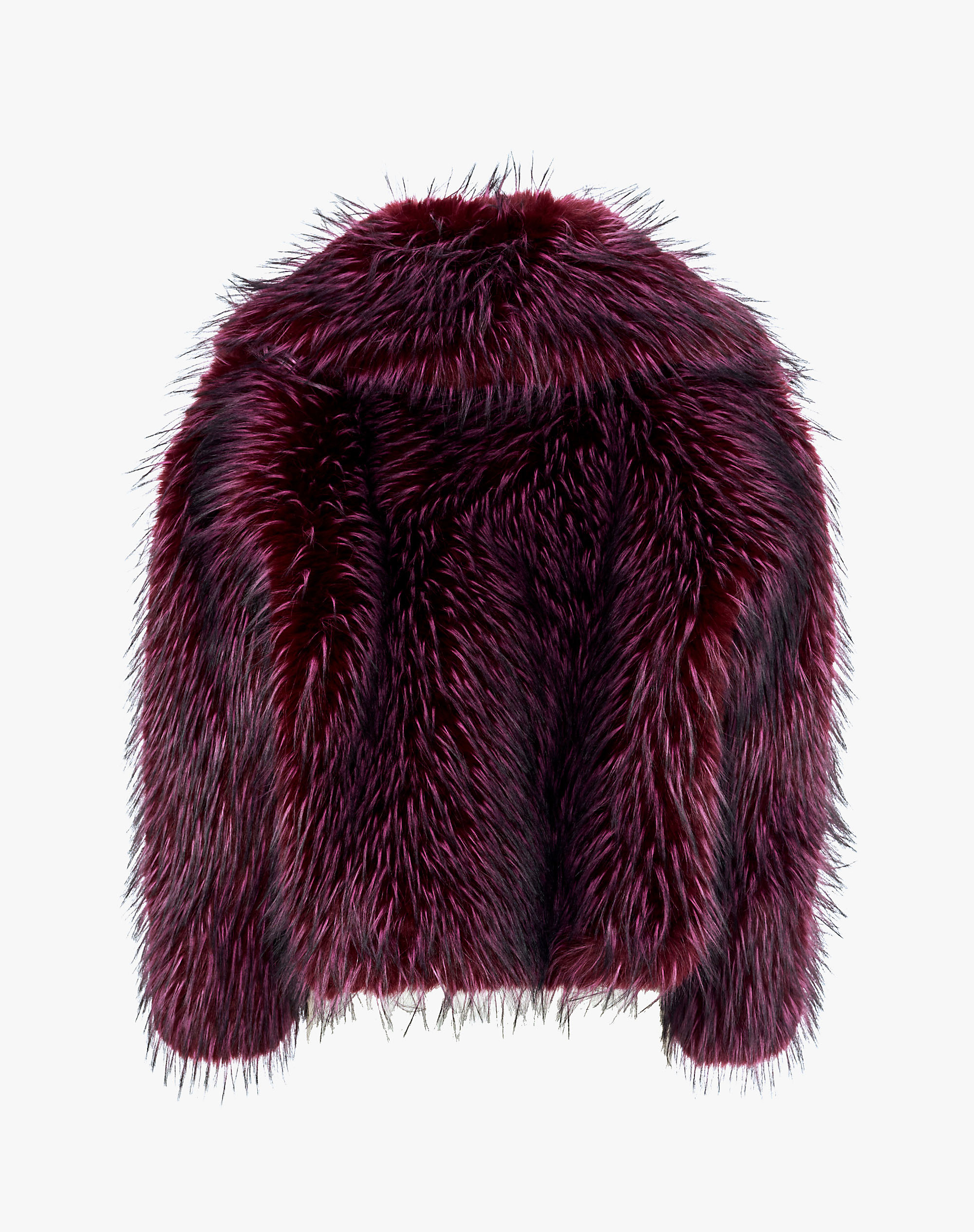 Short Fox-Effect Faux Fur Coat - OUTERWEAR - Manila Grace | Official Website