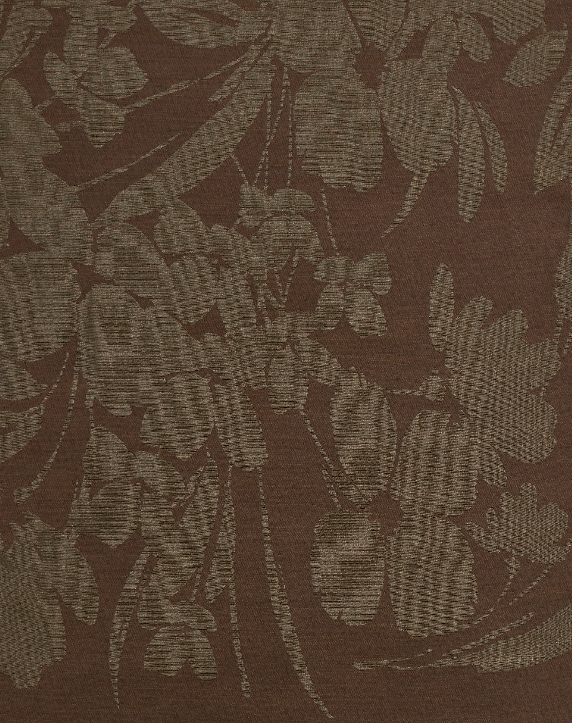 Jacquard Scarf With Floral Motif And All-Over Mg Logo - MILITARY GREEN - Manila Grace | Official Website