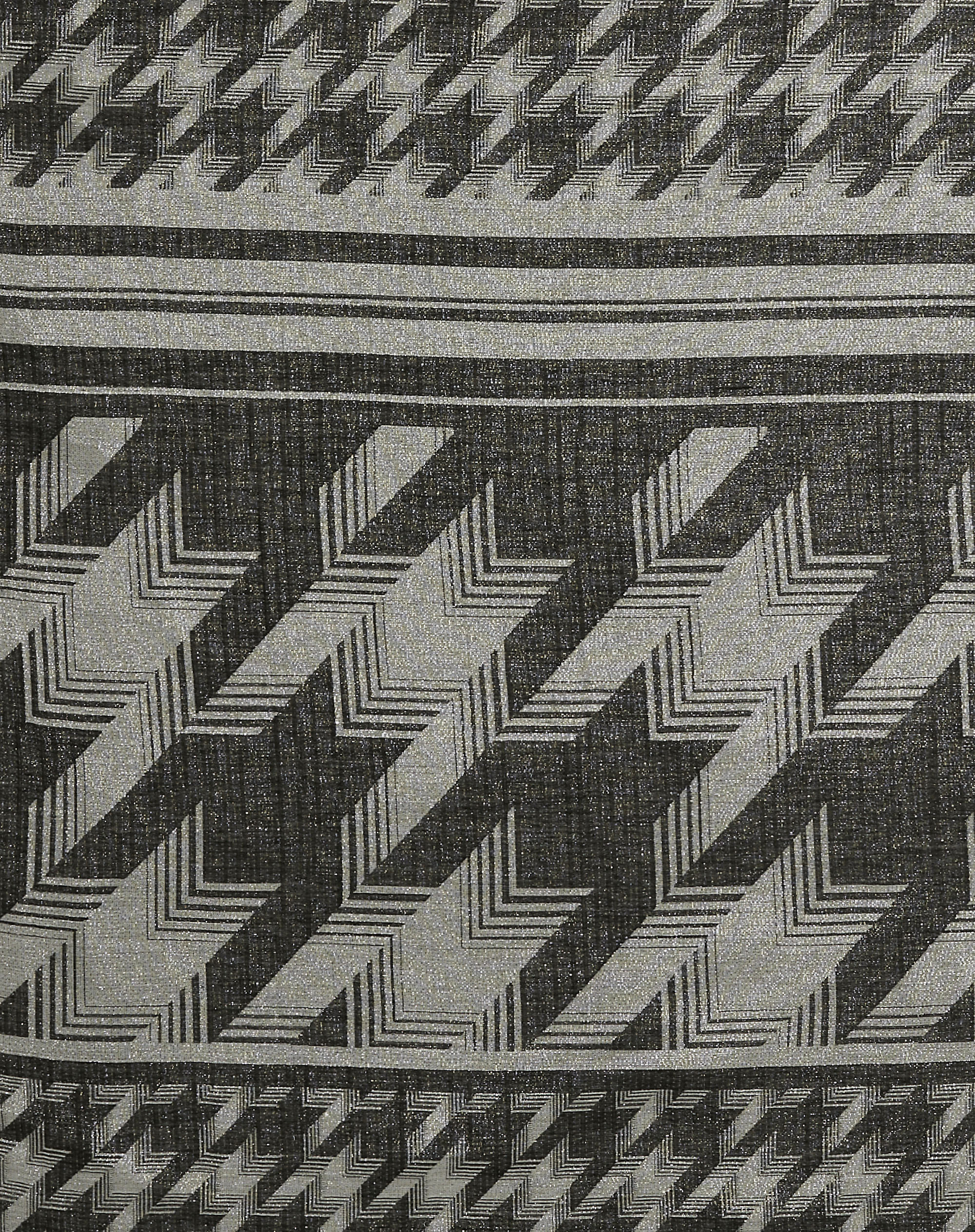 Two-Tone Houndstooth Jacquard Scarf - BLACK - Manila Grace | Official Website